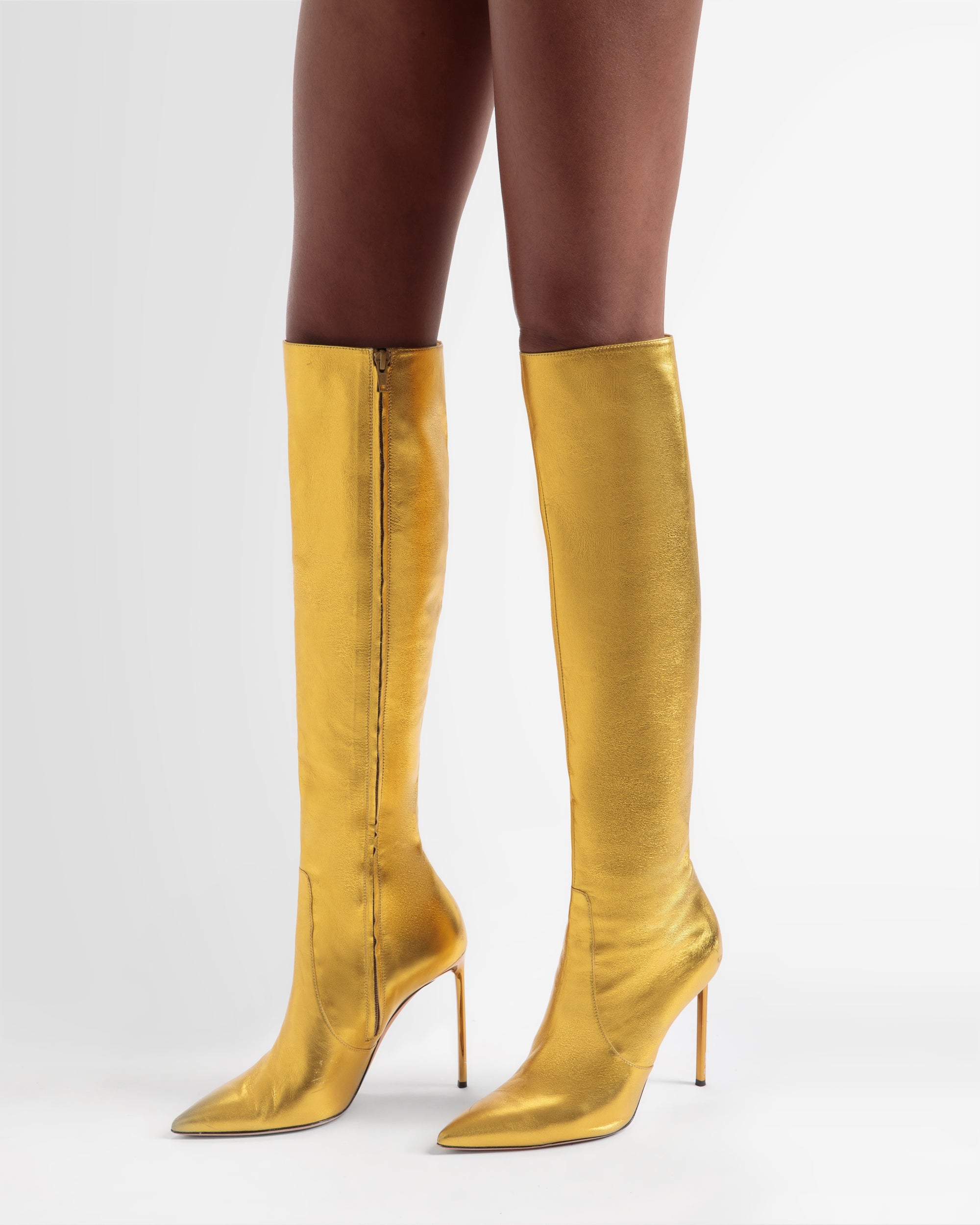 Block Boot In Metallic Leather - Women's - Bally - 02