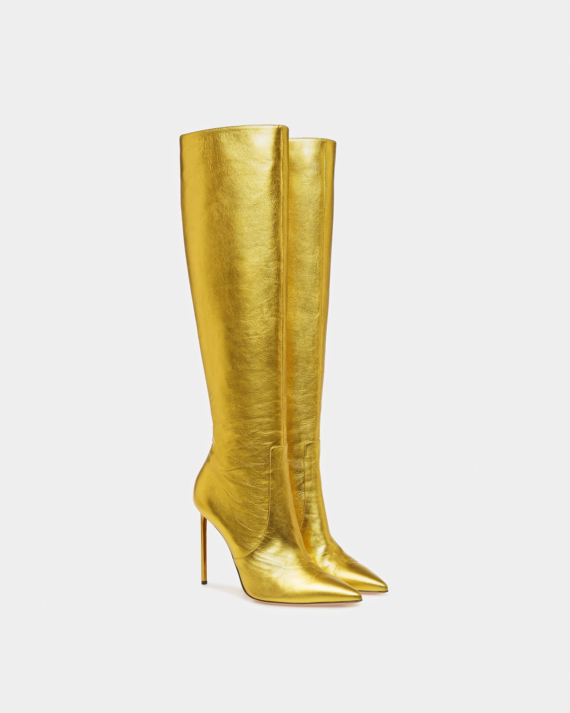 Block Boot In Metallic Leather - Women's - Bally - 03
