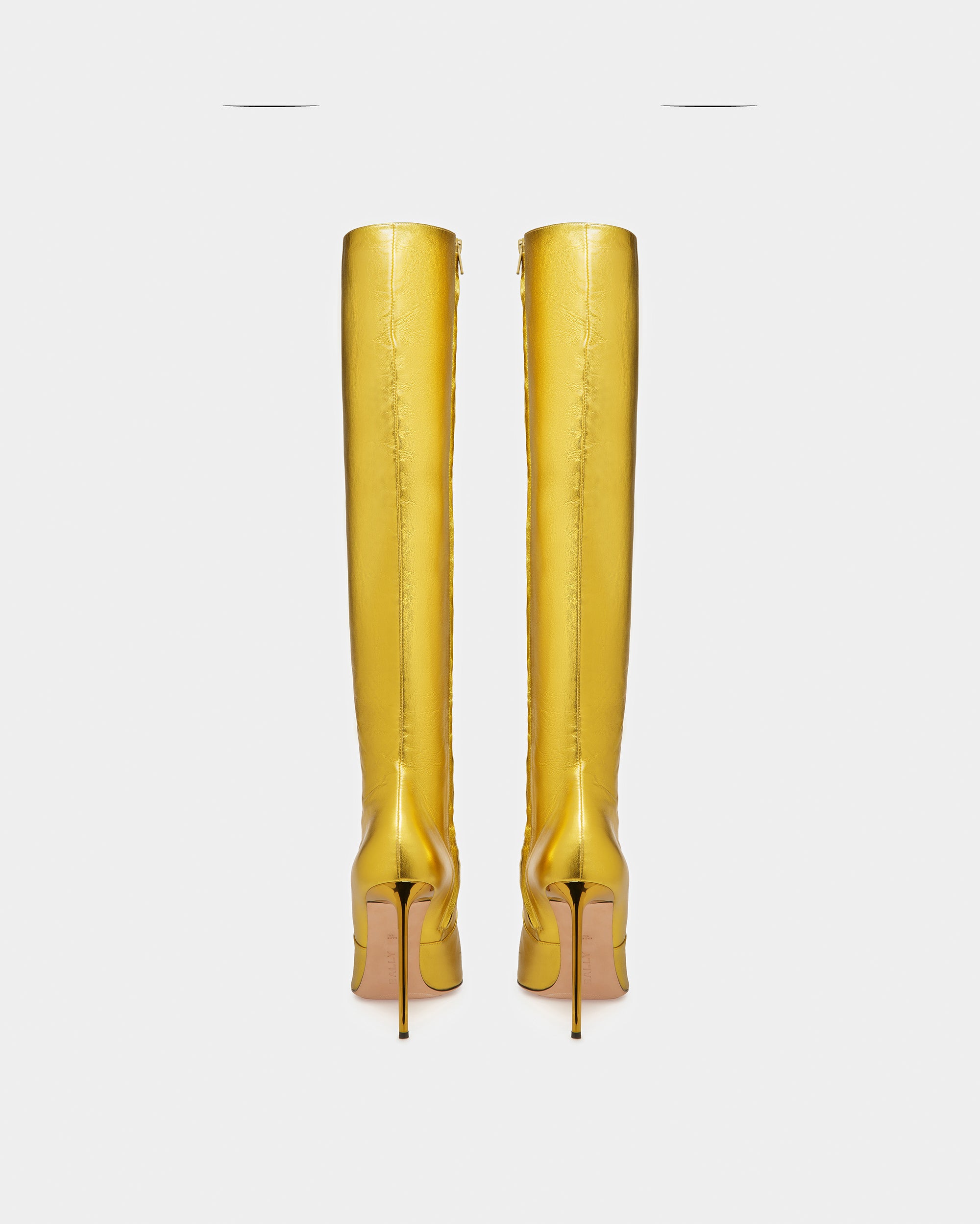 Block Boot In Metallic Leather - Women's - Bally - 04