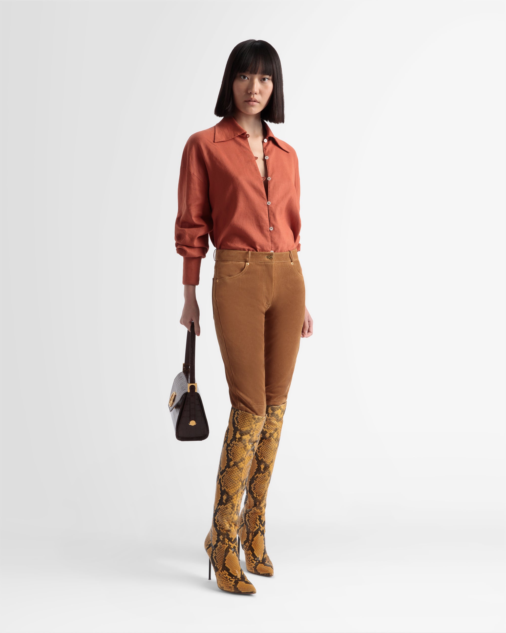 Block Boot In Python Print - Women's - Bally - 06