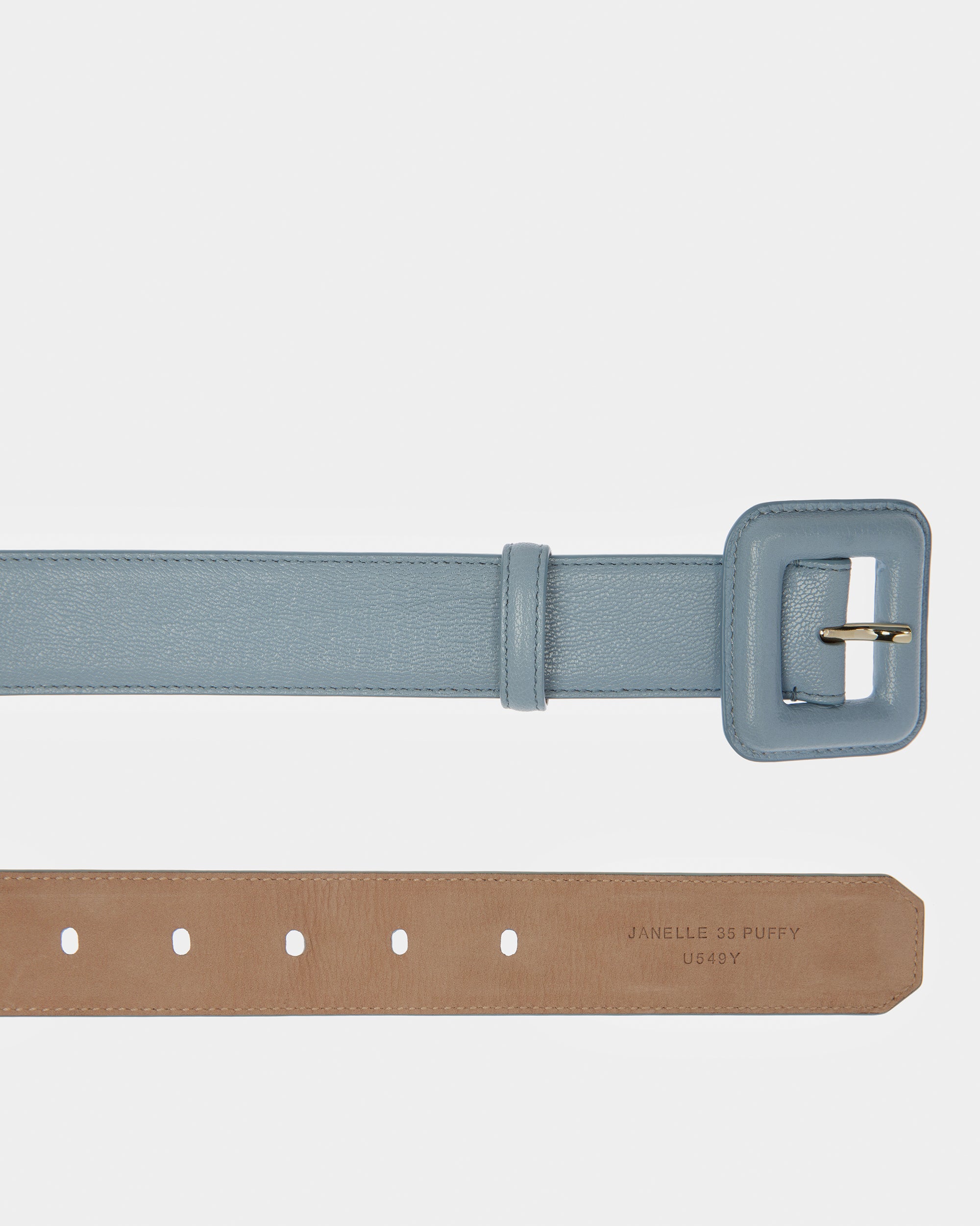 Janelle Leather Belt In Light Blue - Women's - Bally - 02