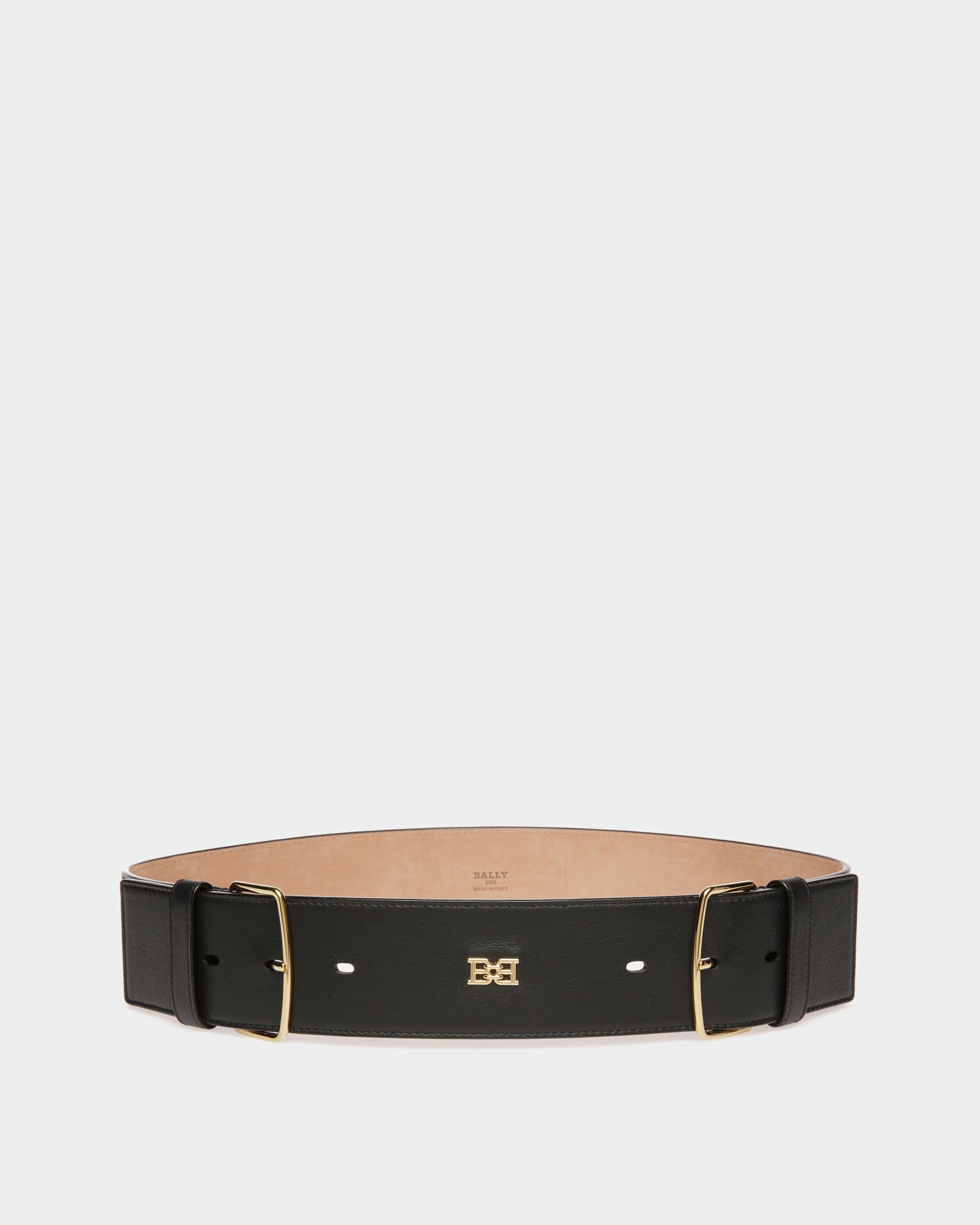 Bonee Leather 55mm Belt In Black - Women's - Bally - 01