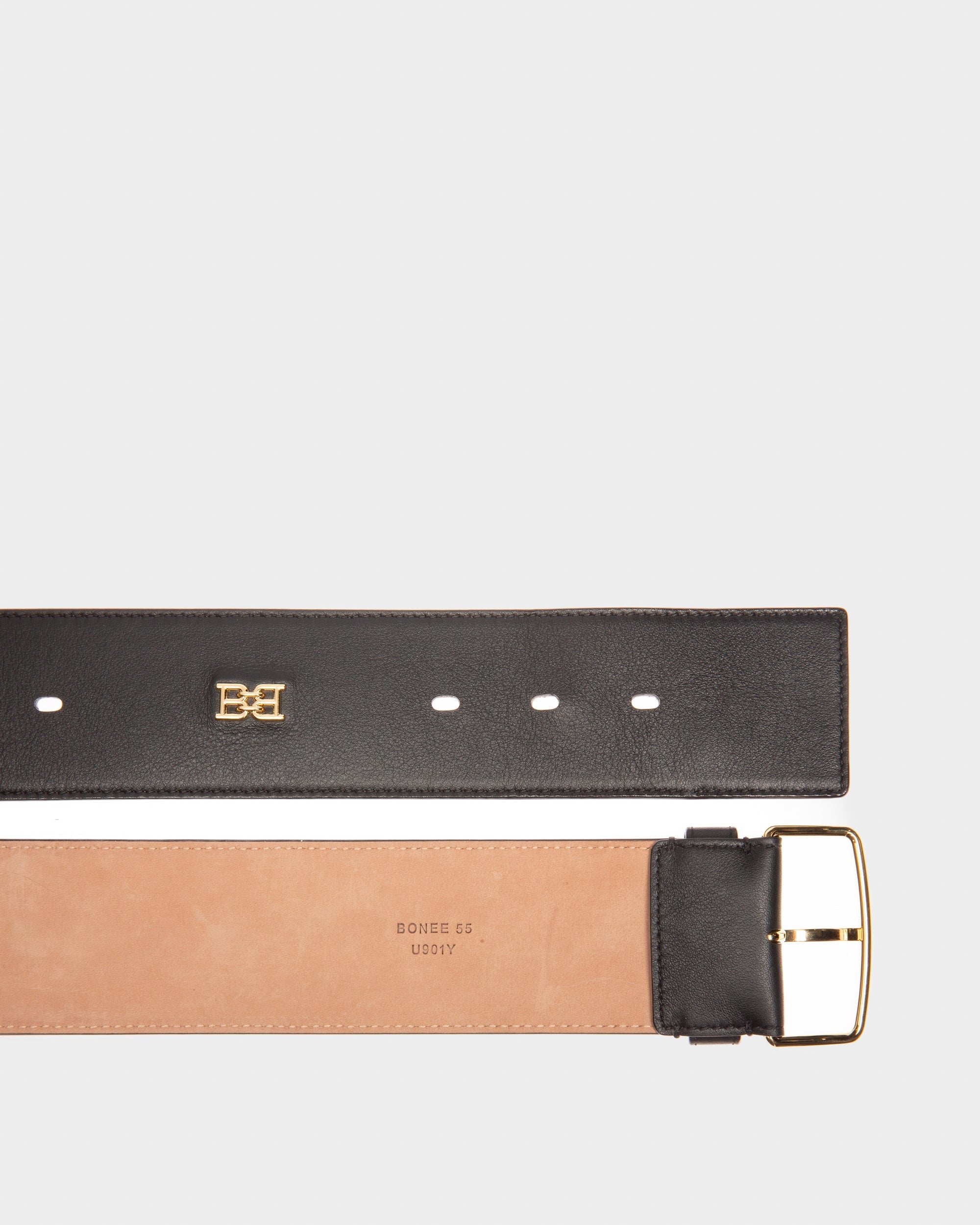 Bonee Leather 55mm Belt In Black - Women's - Bally - 03