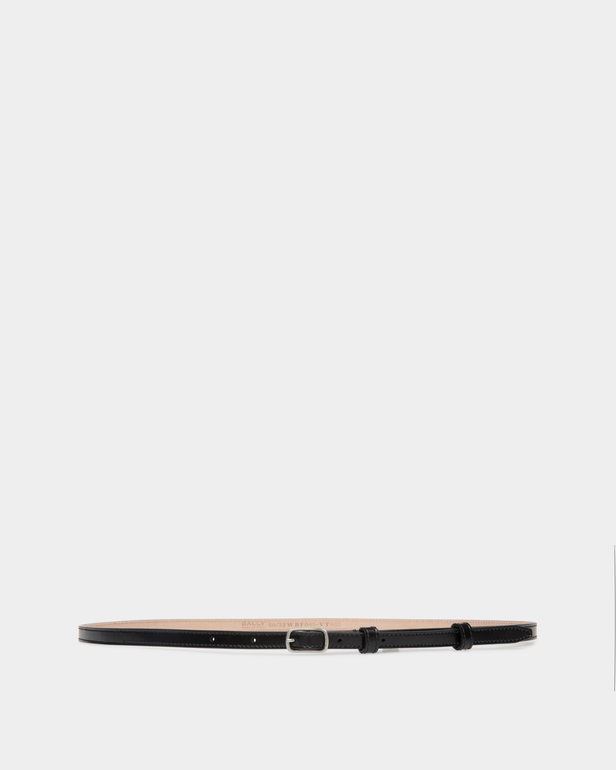 Sac 10mm Belt in Black Brushed Leather - Women's - Bally - 01