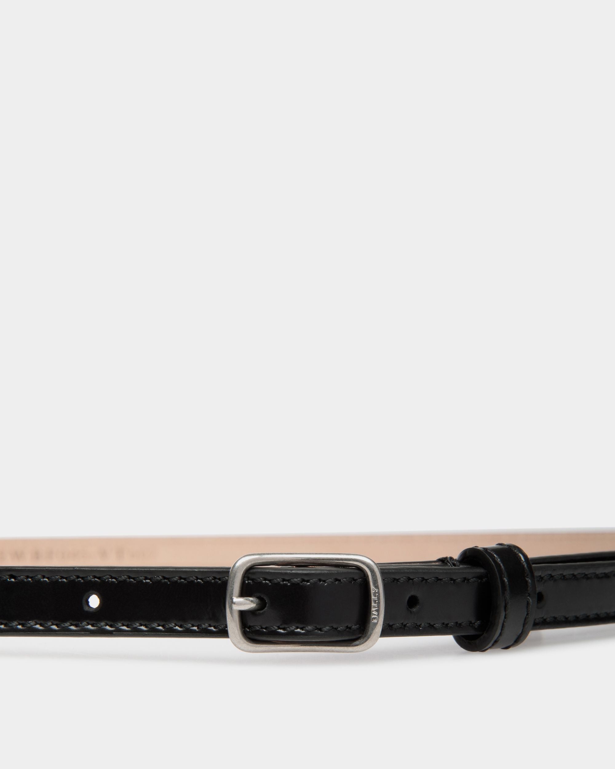 Sac 10mm Belt in Black Brushed Leather - Women's - Bally - 03