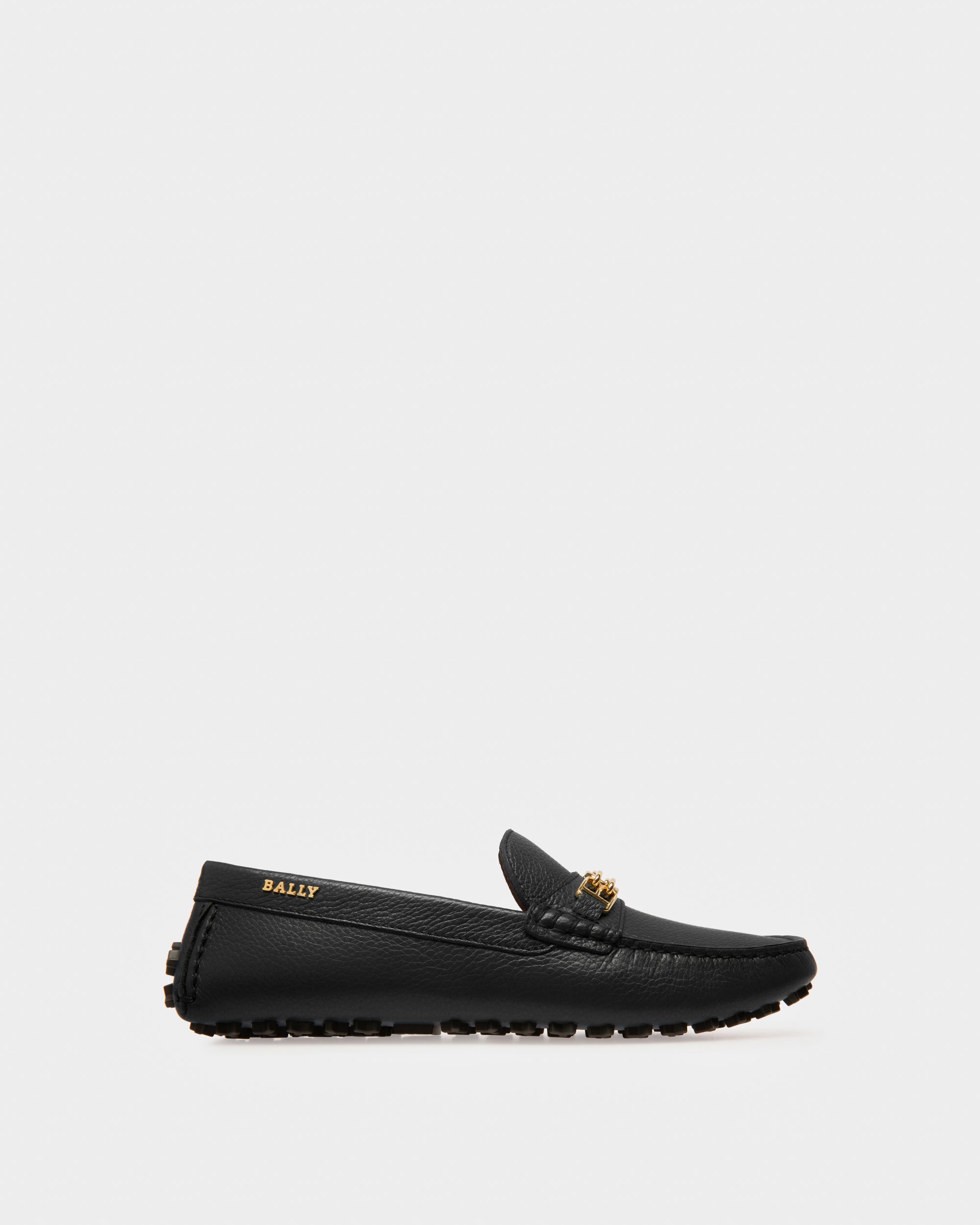 Lezy Leather Drivers In Black - Women's - Bally - 01