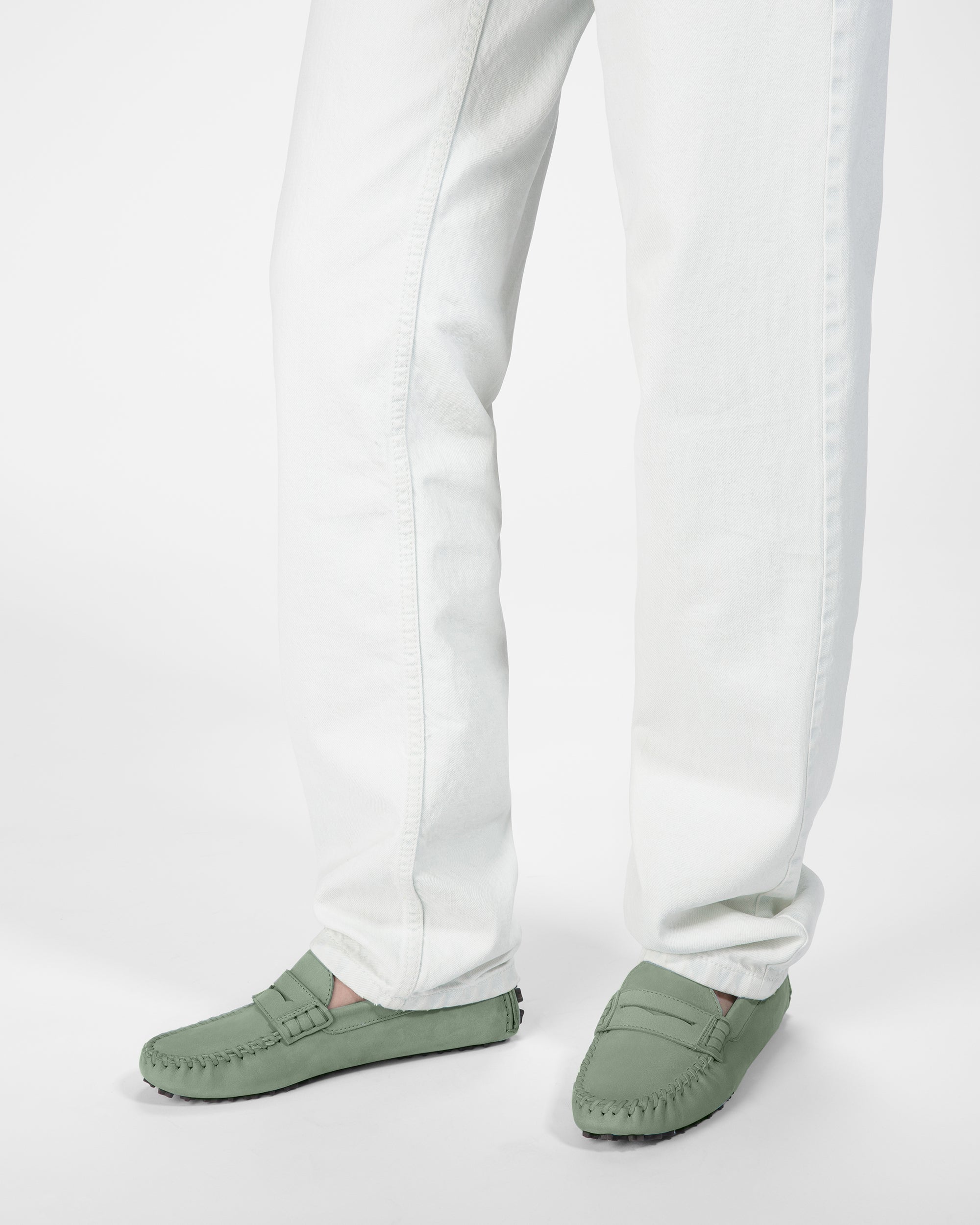 Lamby Leather Drivers In Sage - Women's - Bally - 07