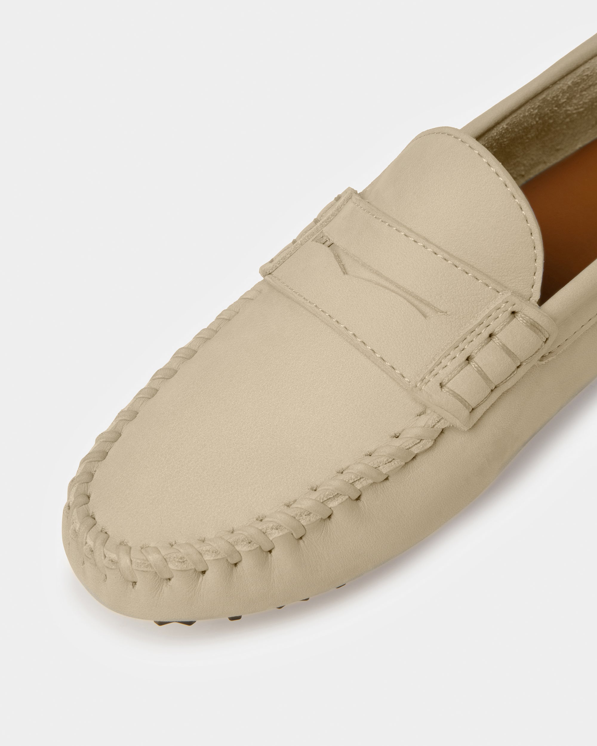 Lamby Leather Drivers In Fossil - Women's - Bally - 06