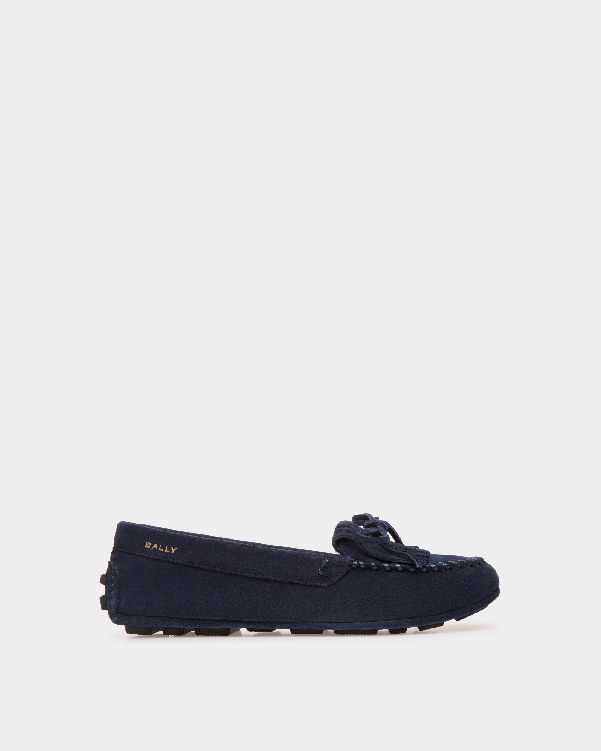 Kerbs Driver in Blue Suede - Women's - Bally - 01