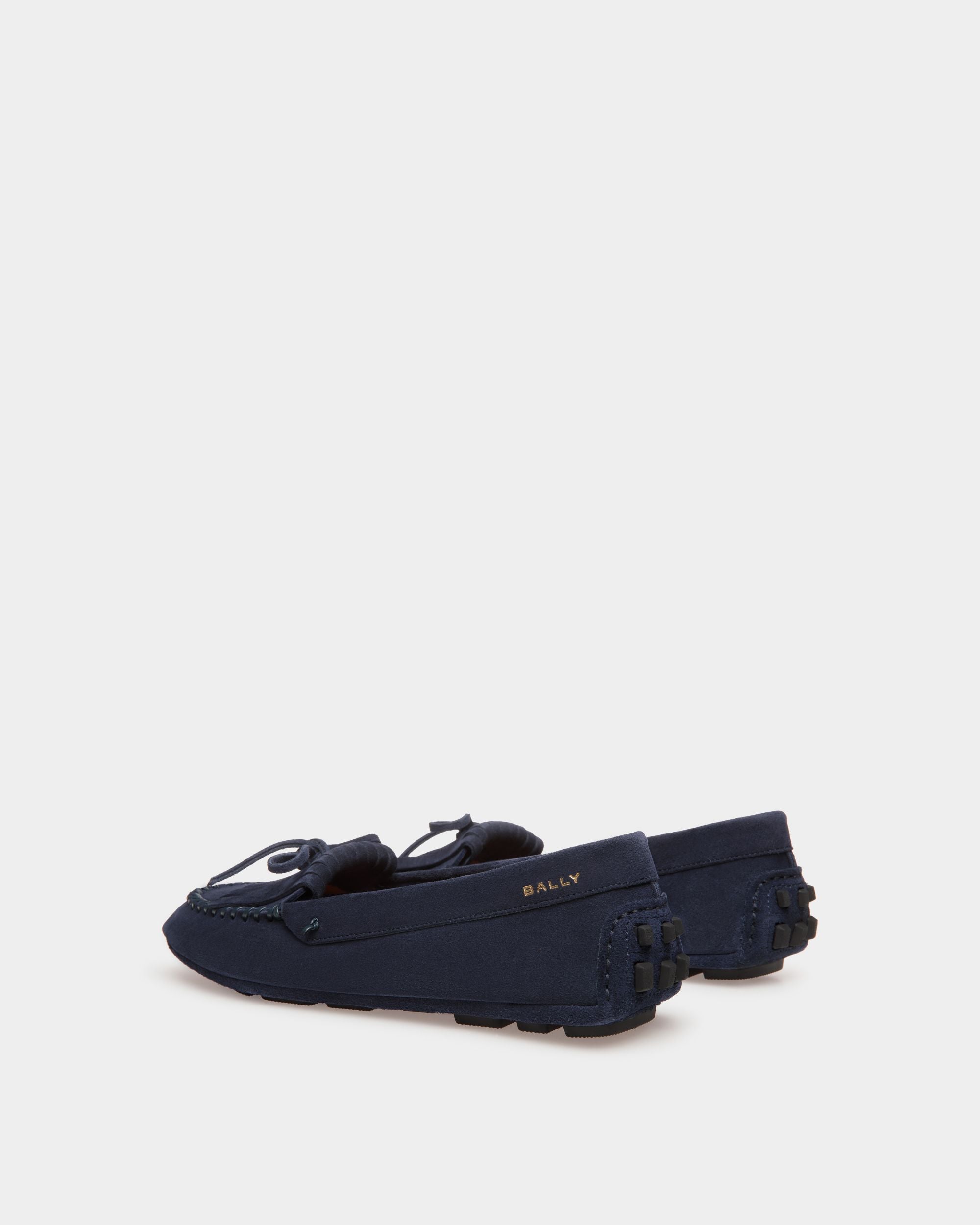 Kerbs Driver in Blue Suede - Women's - Bally - 03