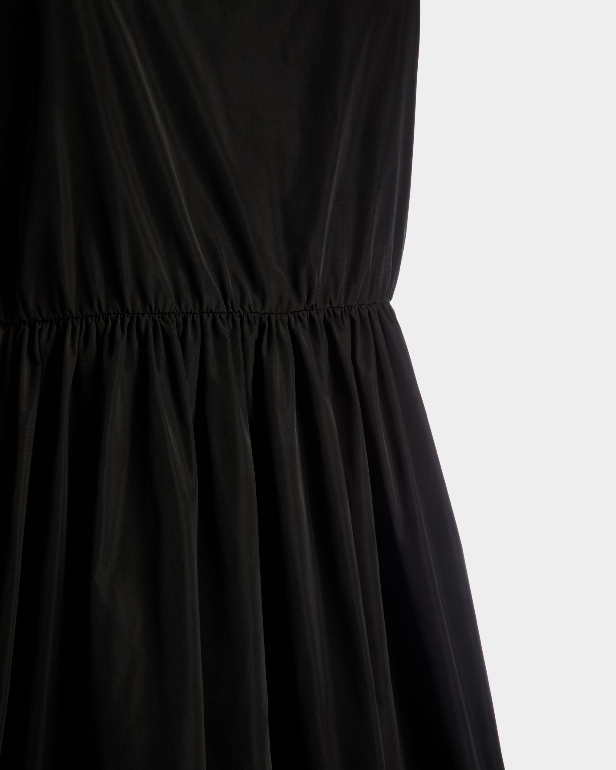 Sleeveless Midi Dress in Black Technical Duchesse - Women's - Bally - 04