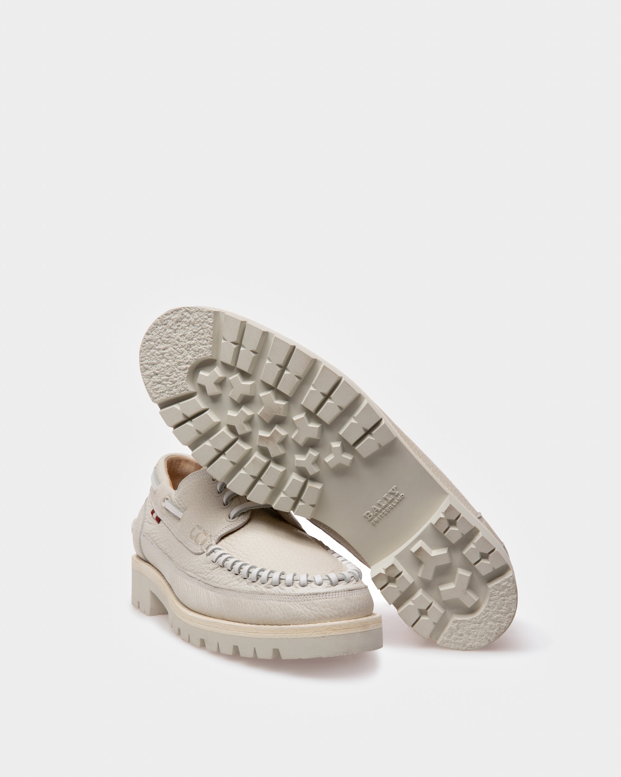 Trendal Leather Moccasin In Denty White - Women's - Bally - 04