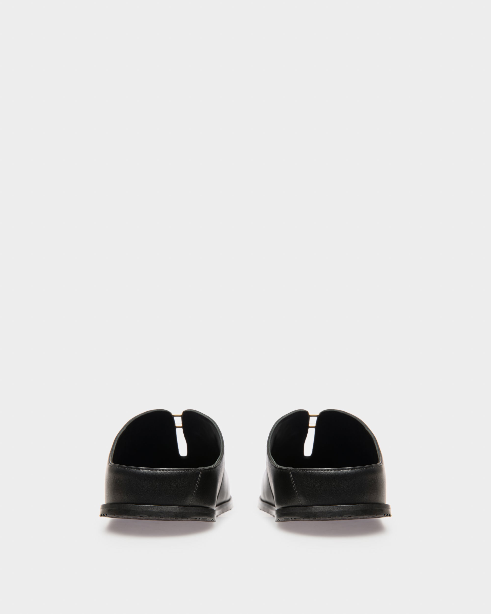 Francine Leather Slippers In Black - Women's - Bally - 04