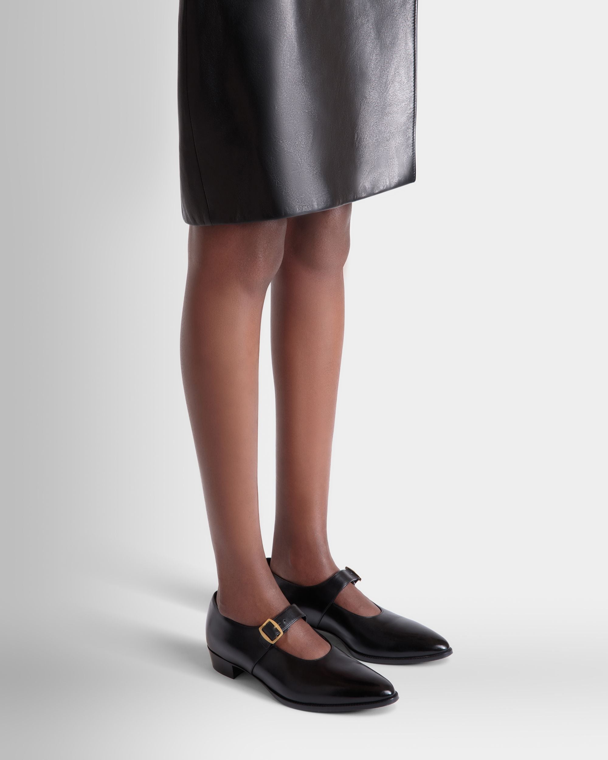 Glendale Mary-Jane in Black Leather - Women's - Bally - 02