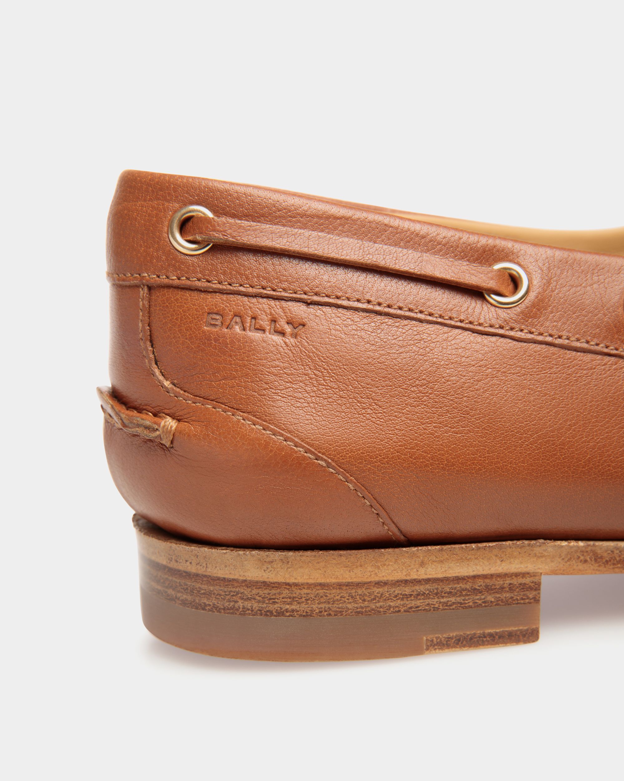 Plume Moccasin in Brown Leather - Women's - Bally - 06