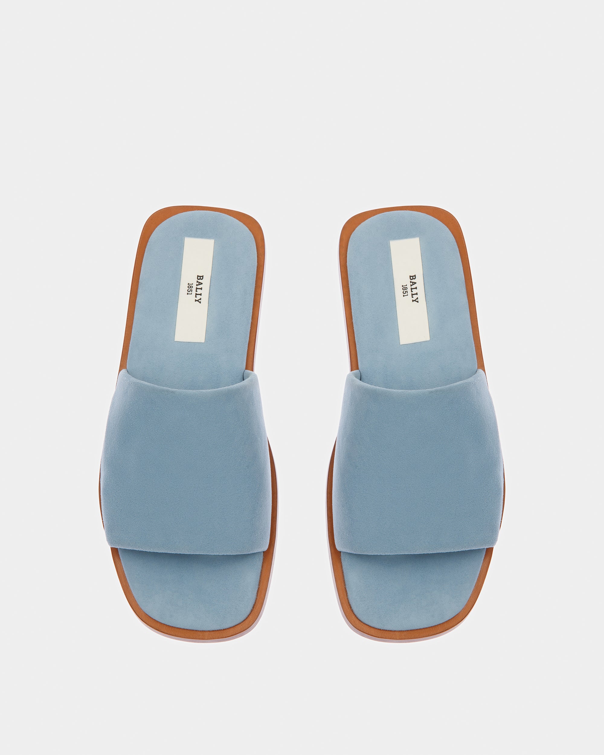 Sabian Leather Sandals In Light Blue - Women's - Bally - 02