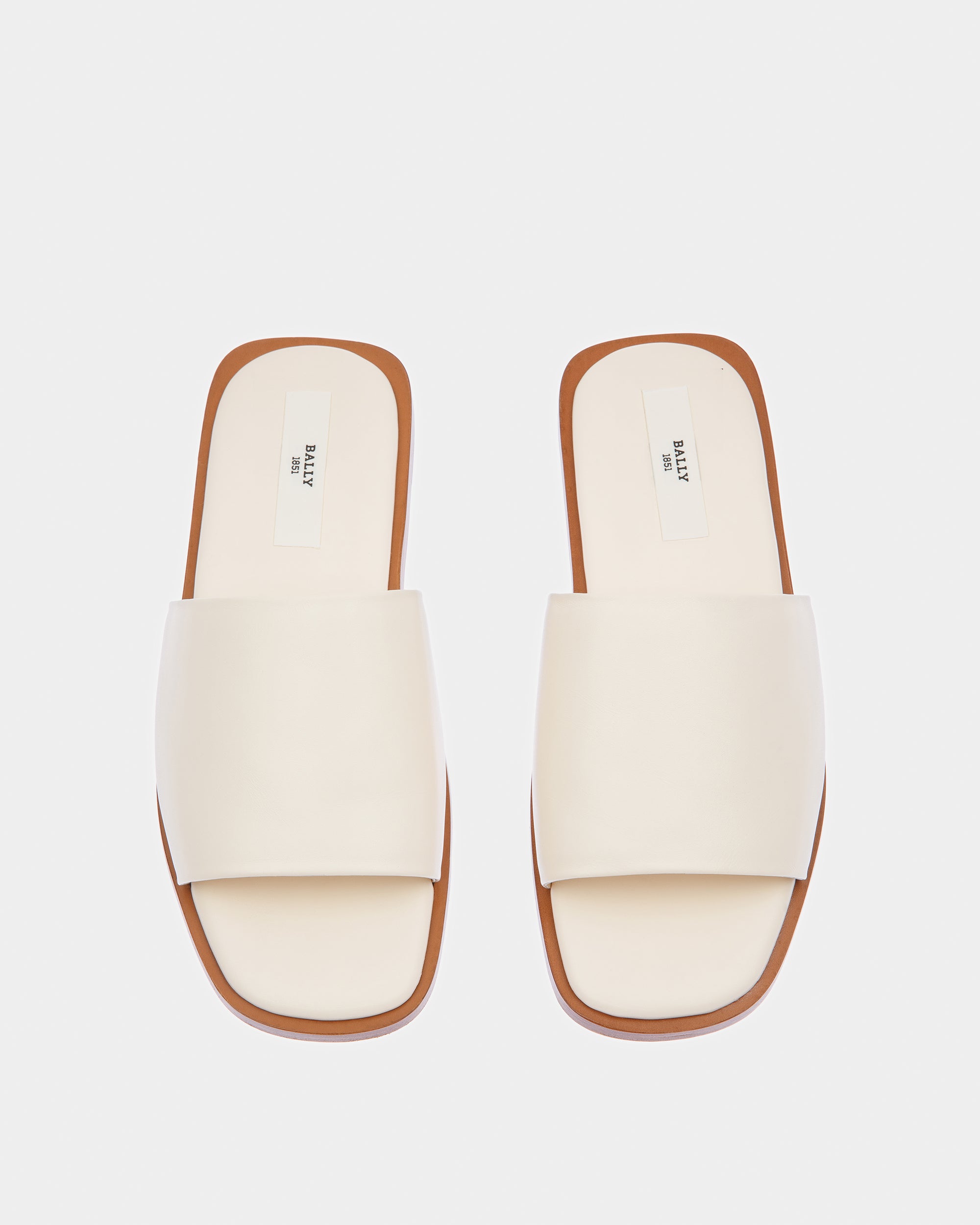 Sabian Leather Sandals In Bone - Women's - Bally - 02