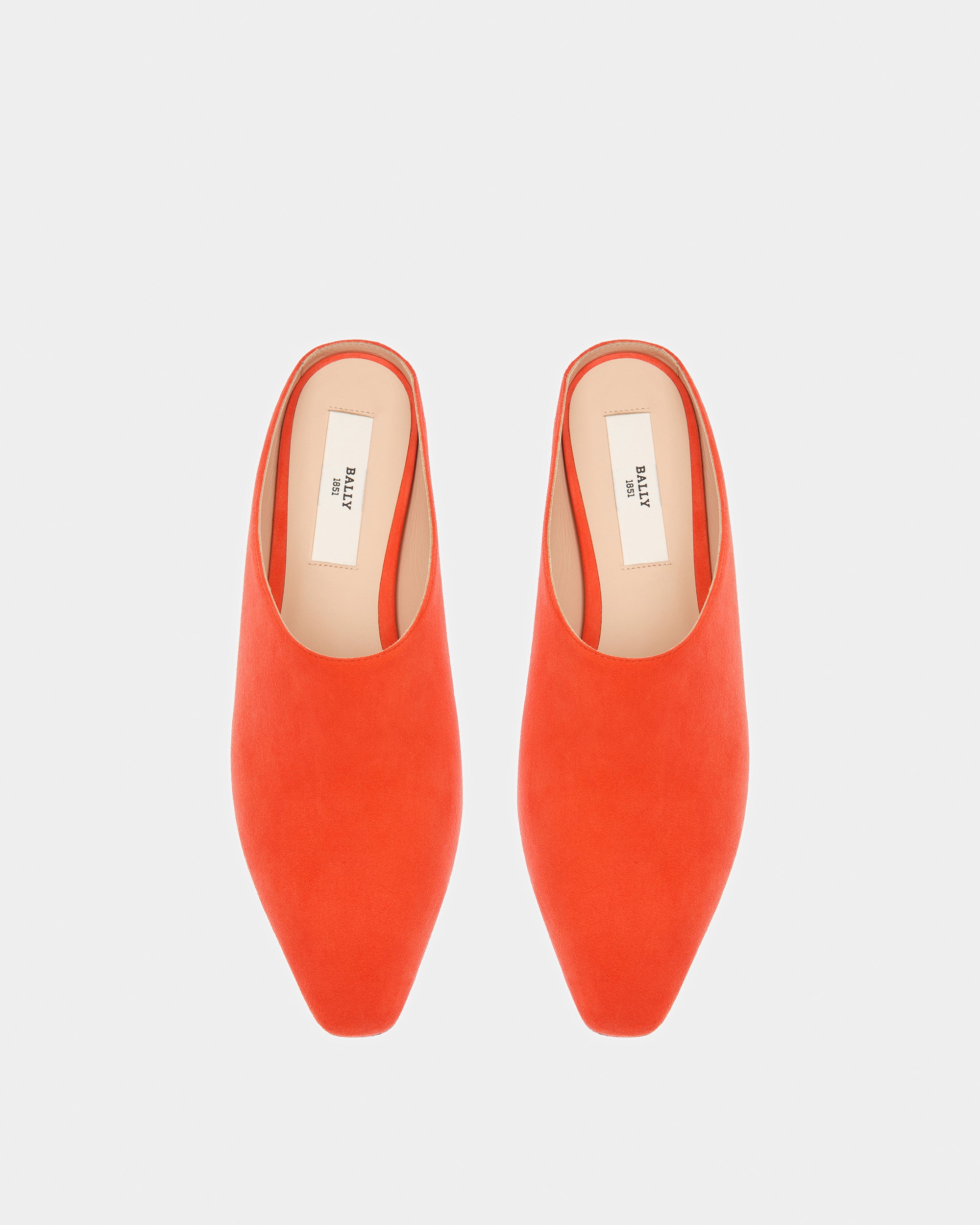 Nara Leather Flat Pumps In Orange - Women's - Bally - 02