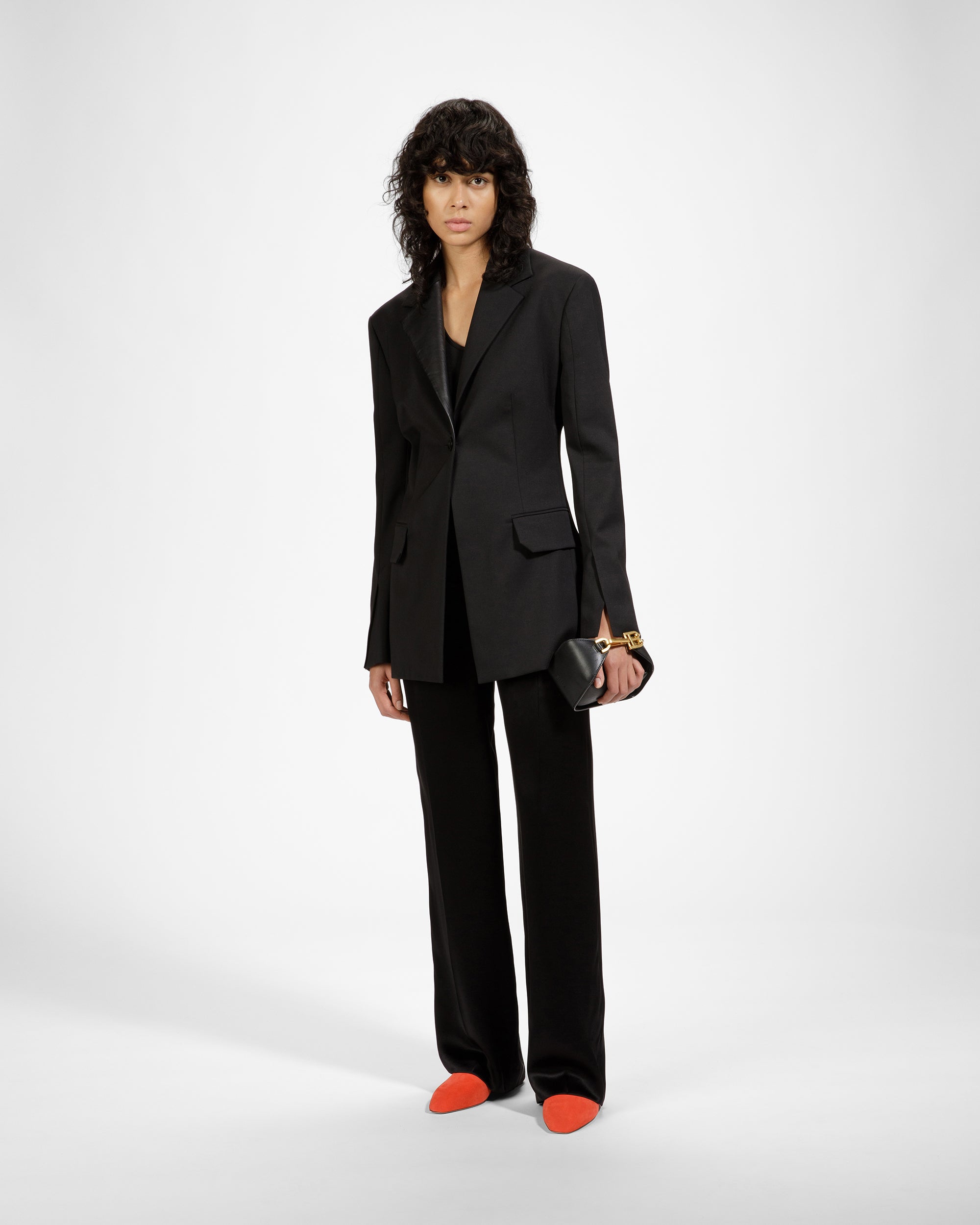 Nara Leather Flat Pumps In Orange - Women's - Bally - 03
