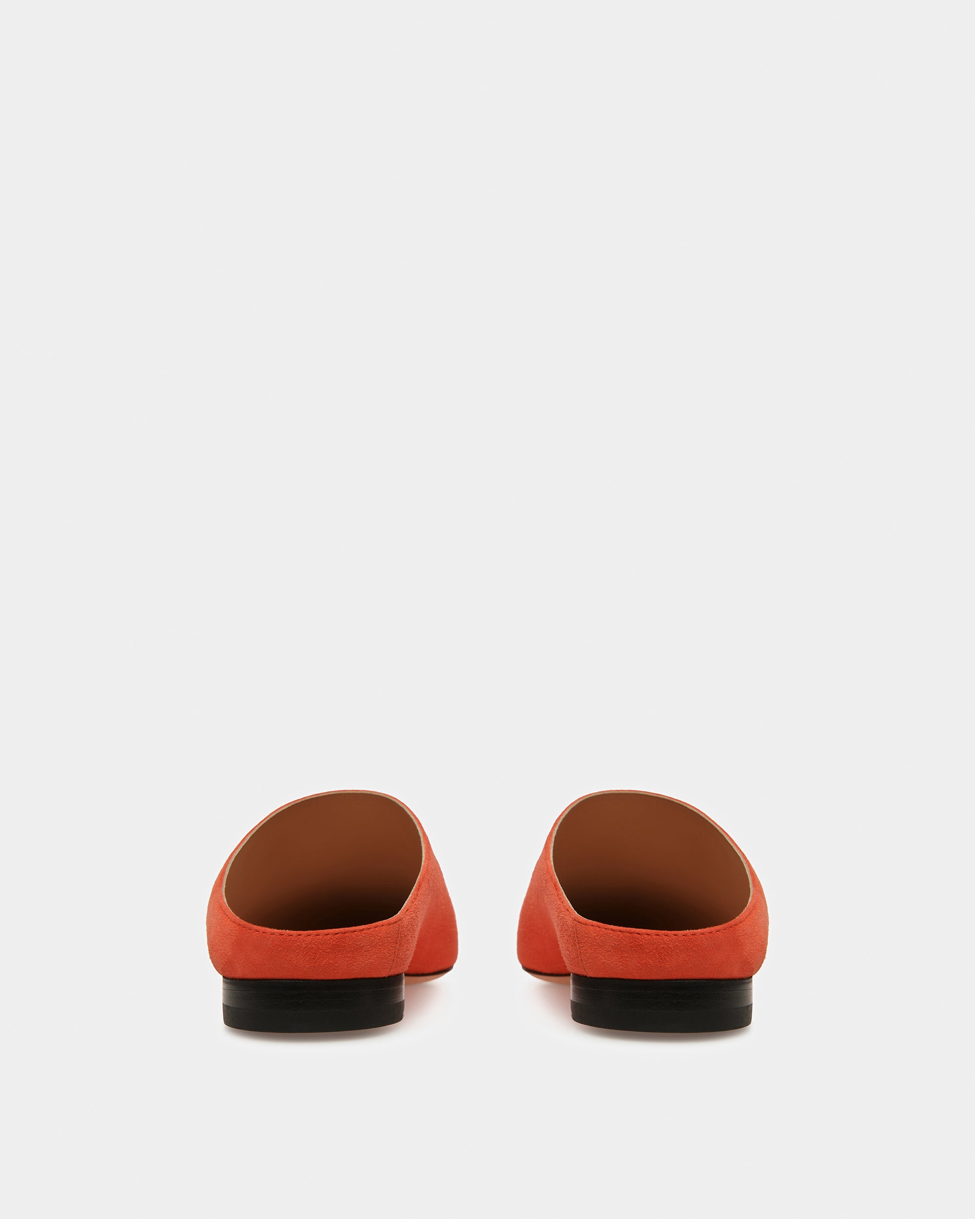 Nara Leather Flat Pumps In Orange - Women's - Bally - 04