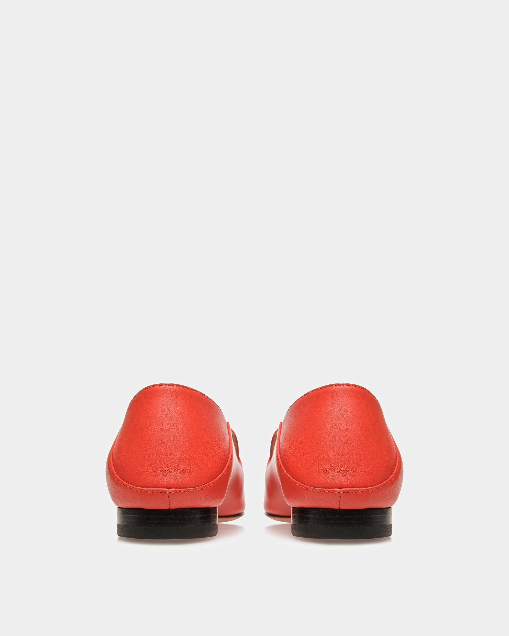Ellah Leather Slippers In Orange - Women's - Bally - 03
