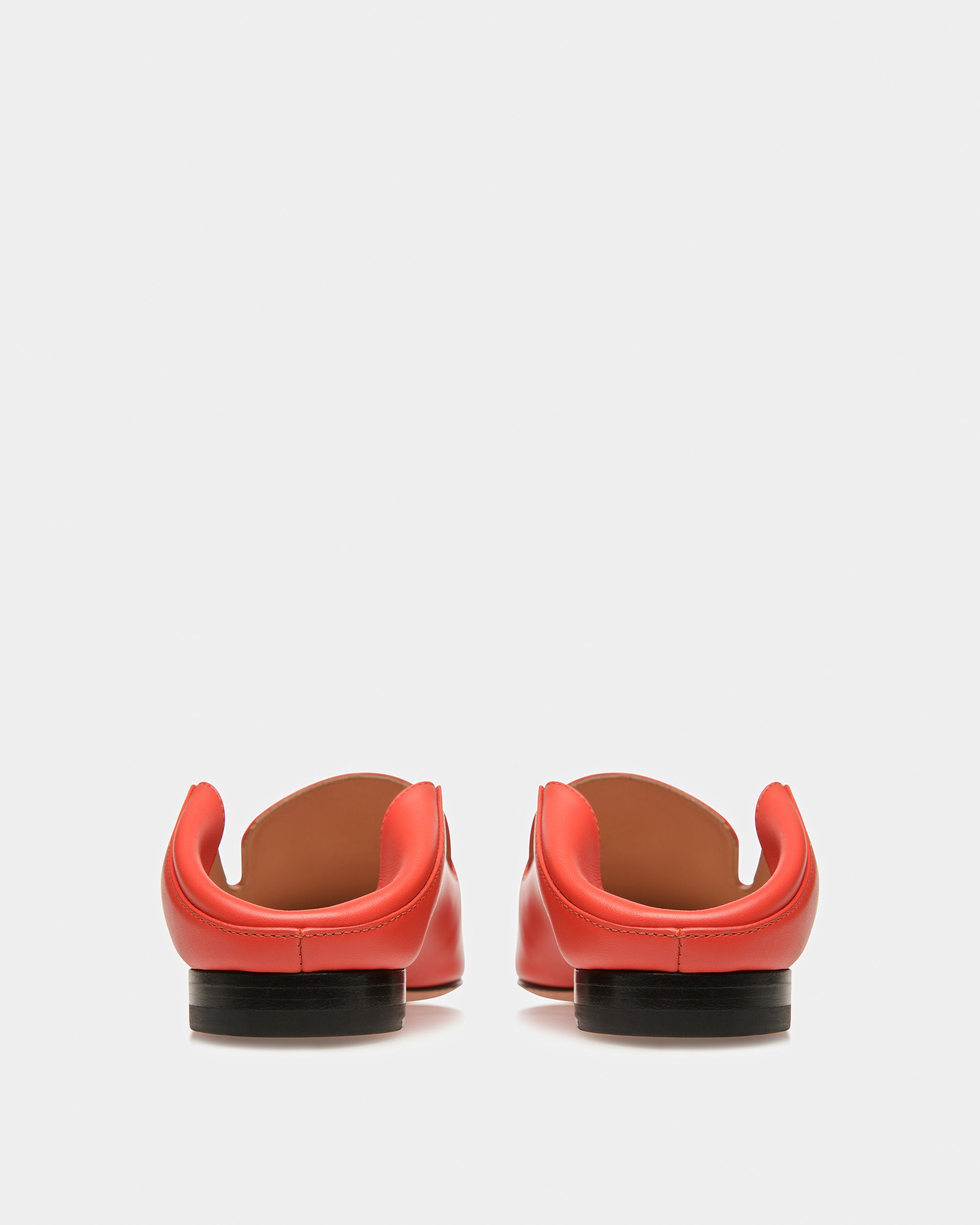 Ellah Leather Slippers In Orange - Women's - Bally - 06