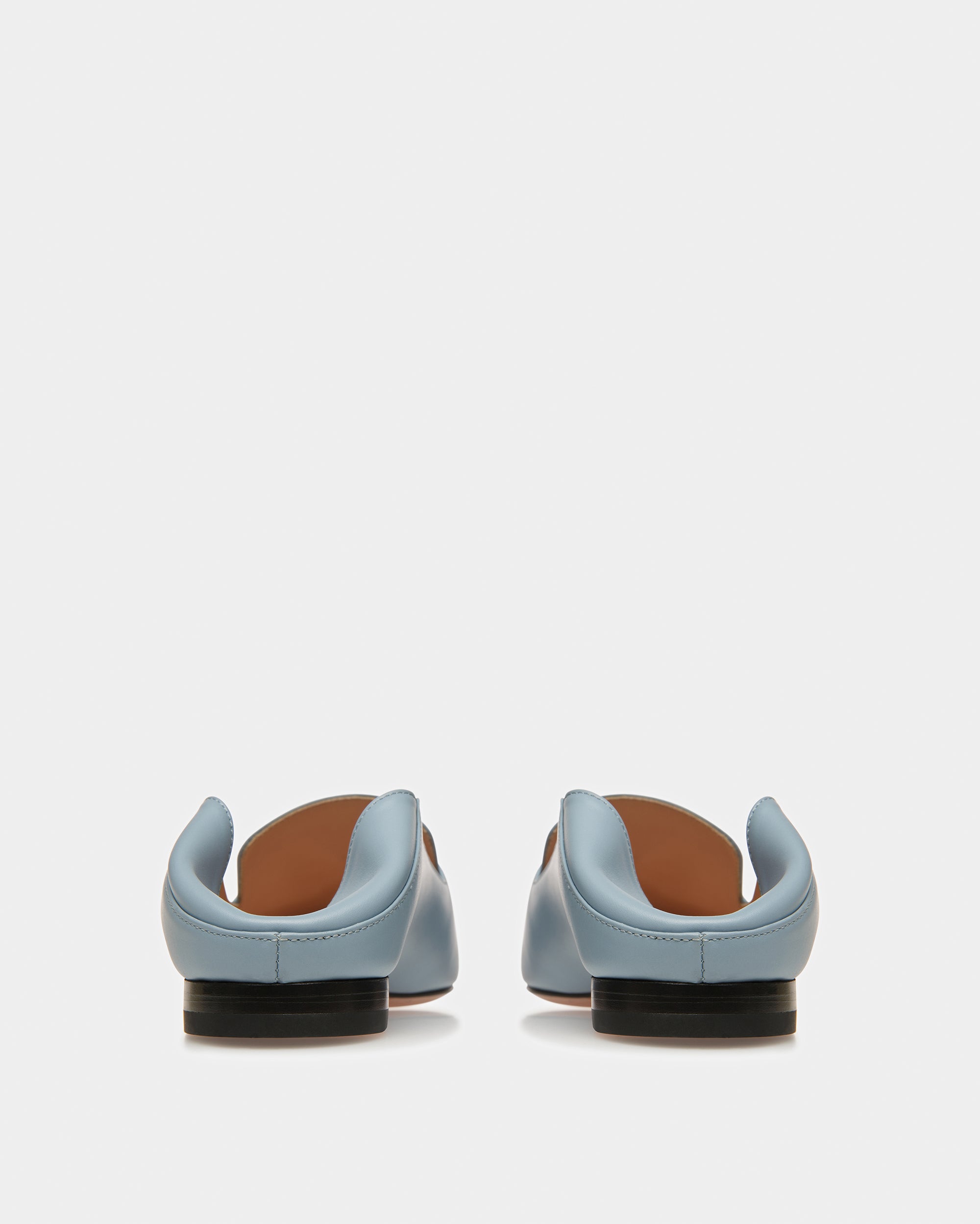 Ellah Leather Loafers In Light Blue - Women's - Bally - 08
