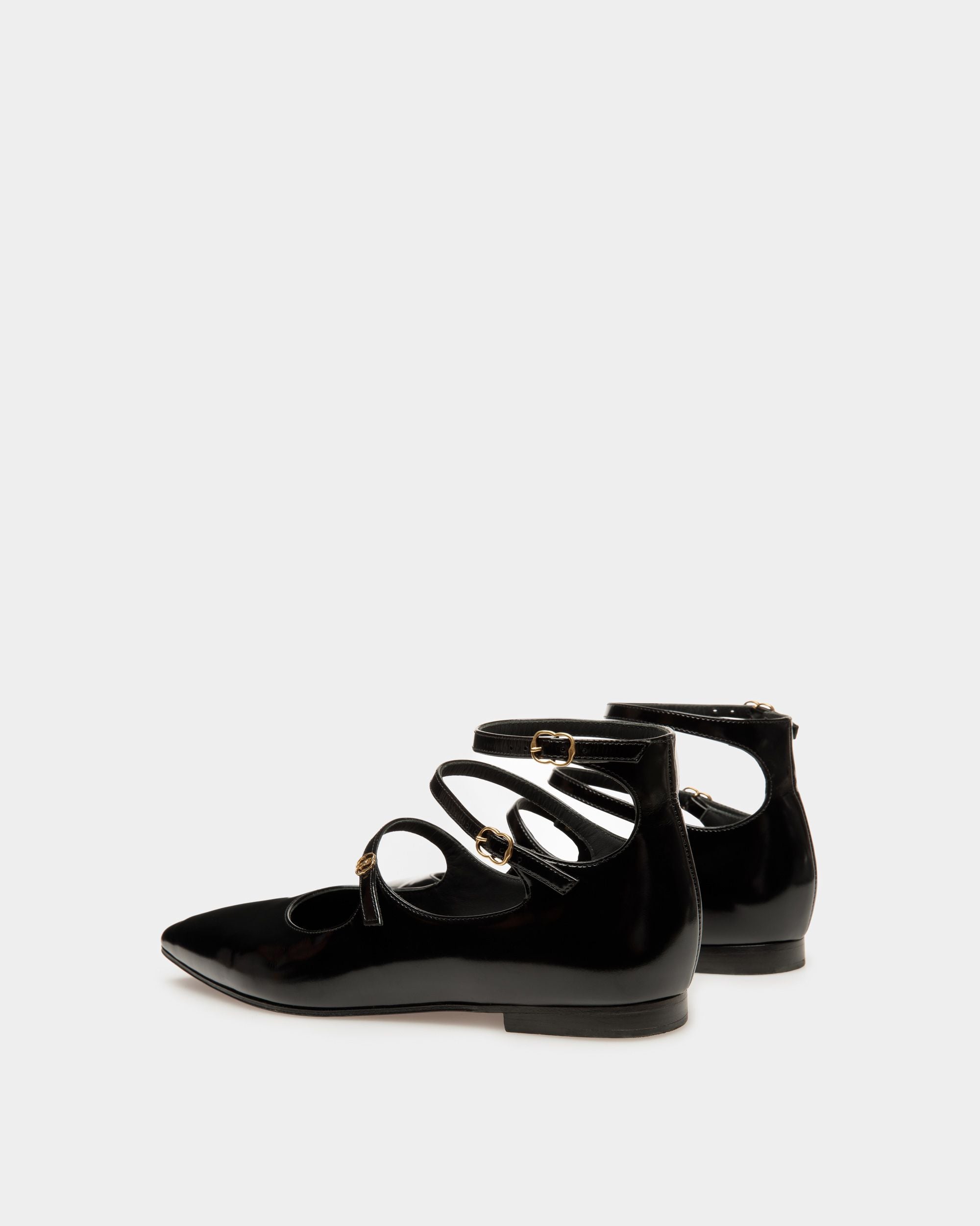 Marilou Flat Pumps In Black Leather - Women's - Bally - 04