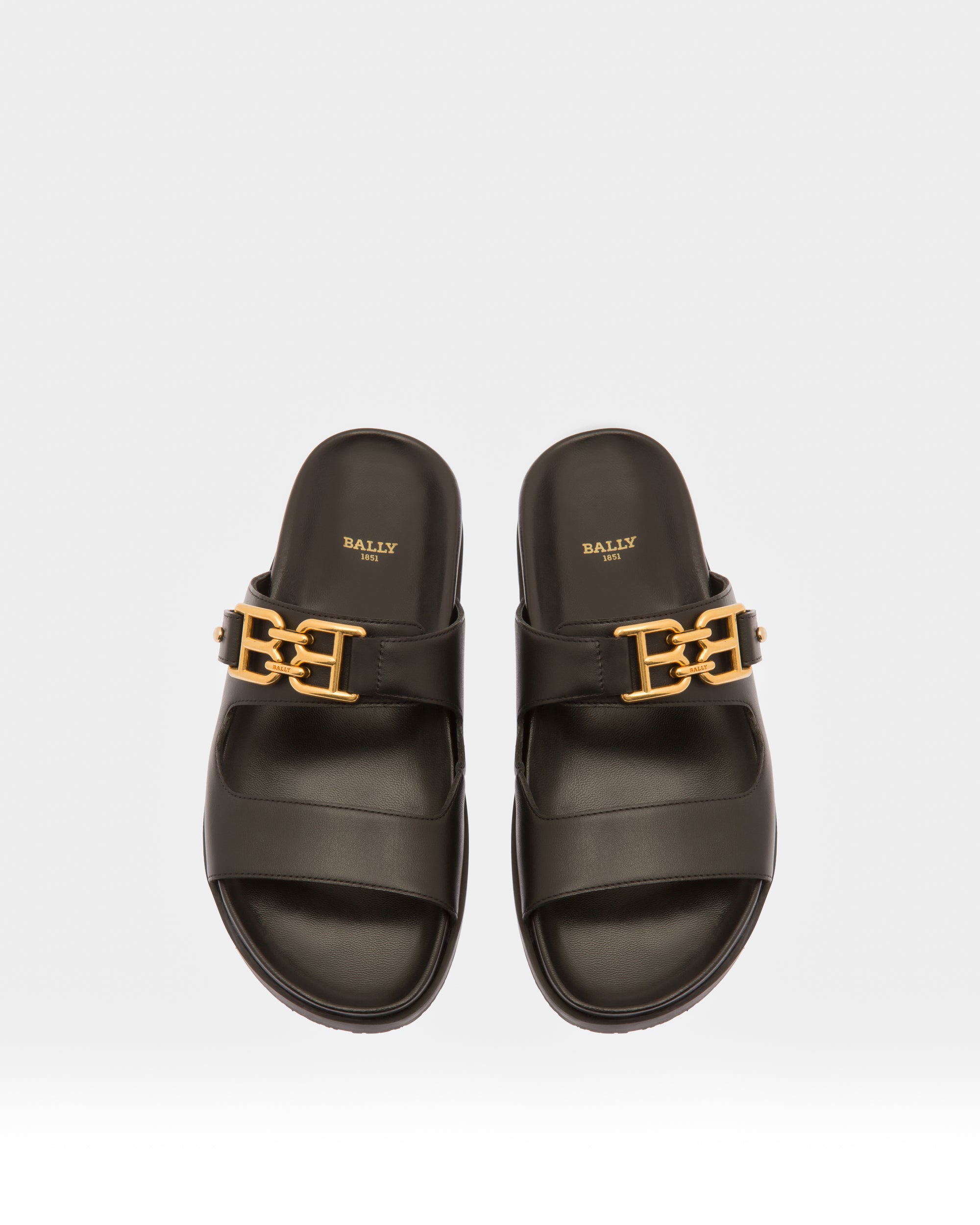 Emma Leather Sandals In Black - Women's - Bally - 02