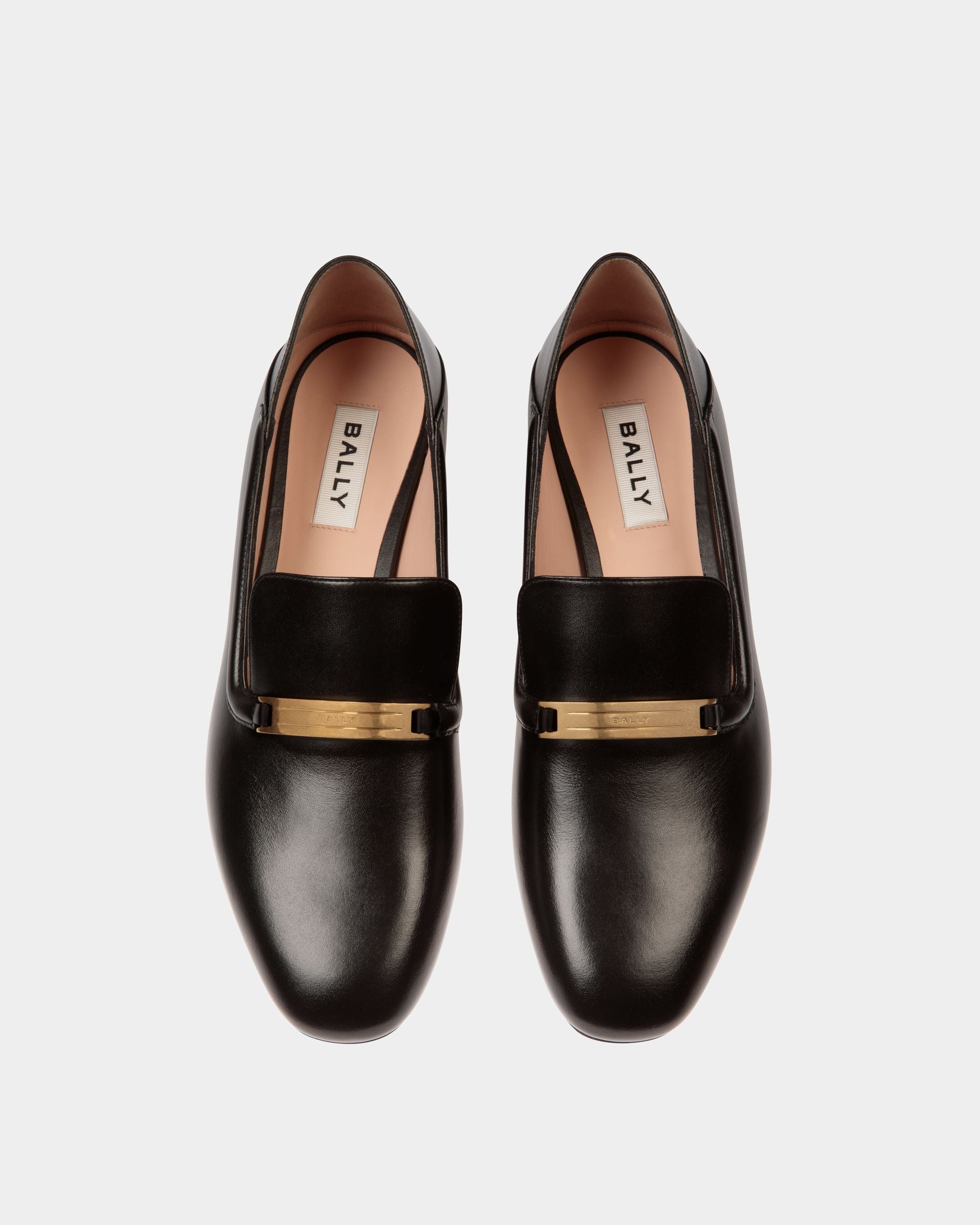 Deco Slipper in Black Leather - Women's - Bally - 04