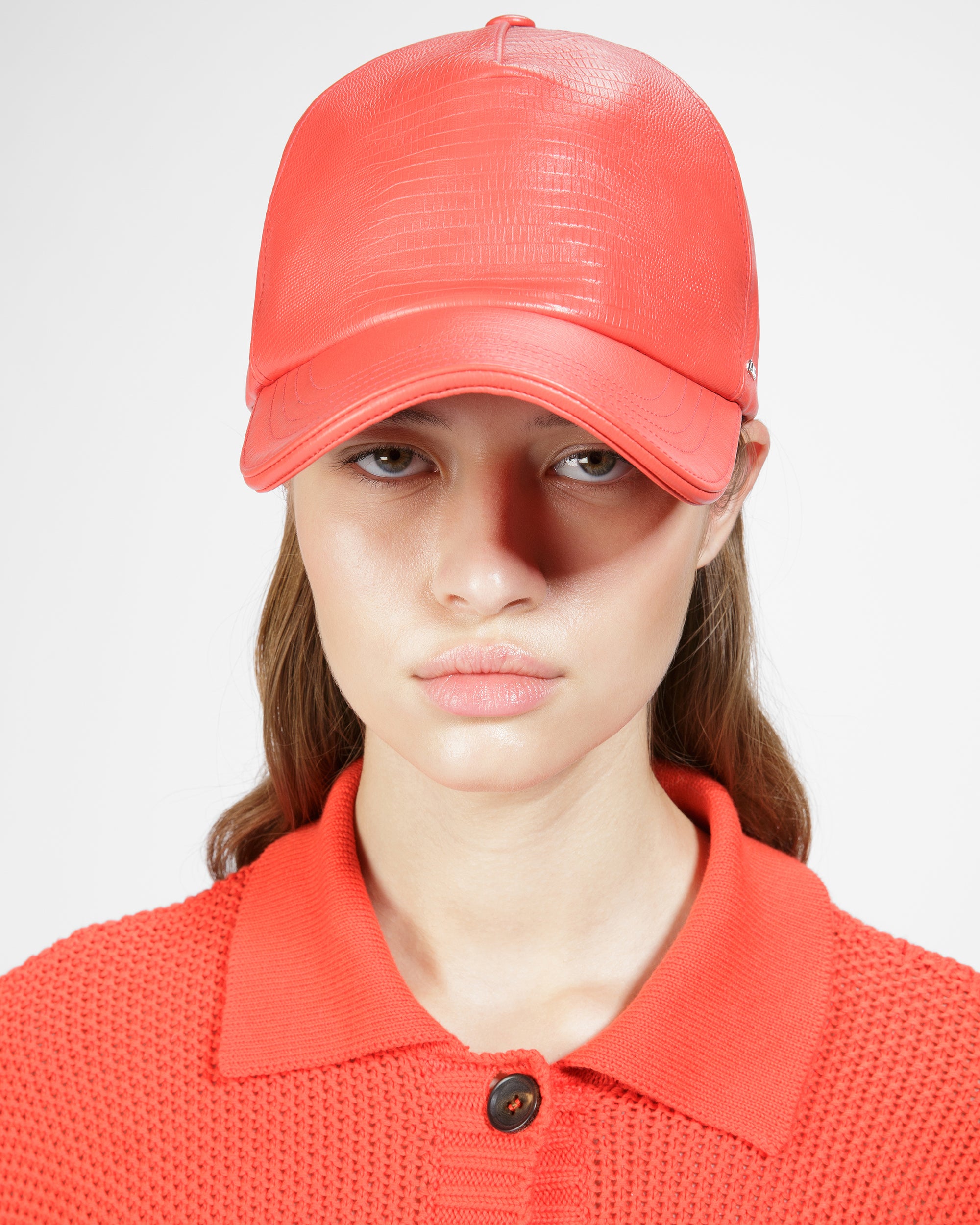 Leather Baseball Cap - Women's - Bally - 06