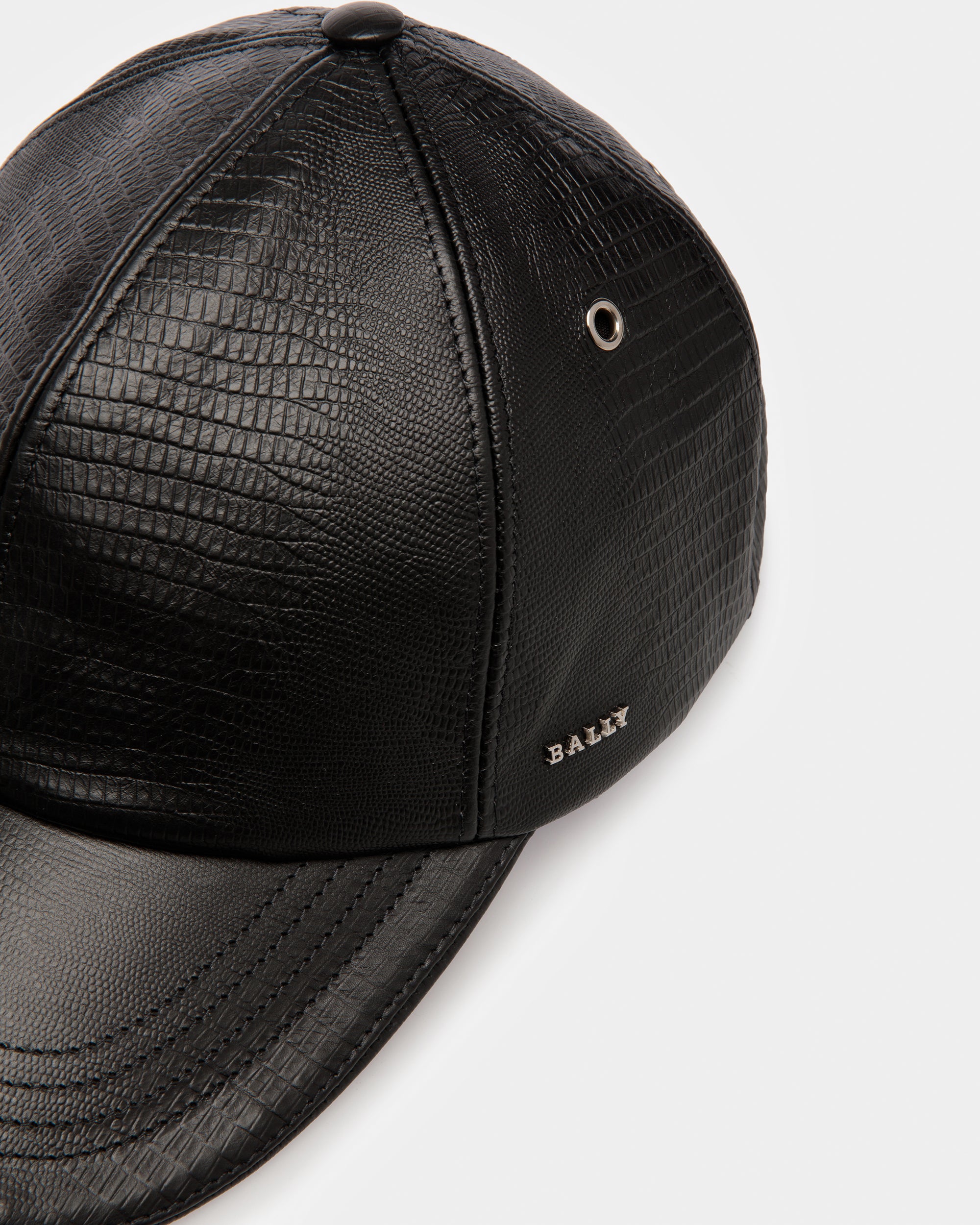 Leather Baseball Cap - Women's - Bally - 03