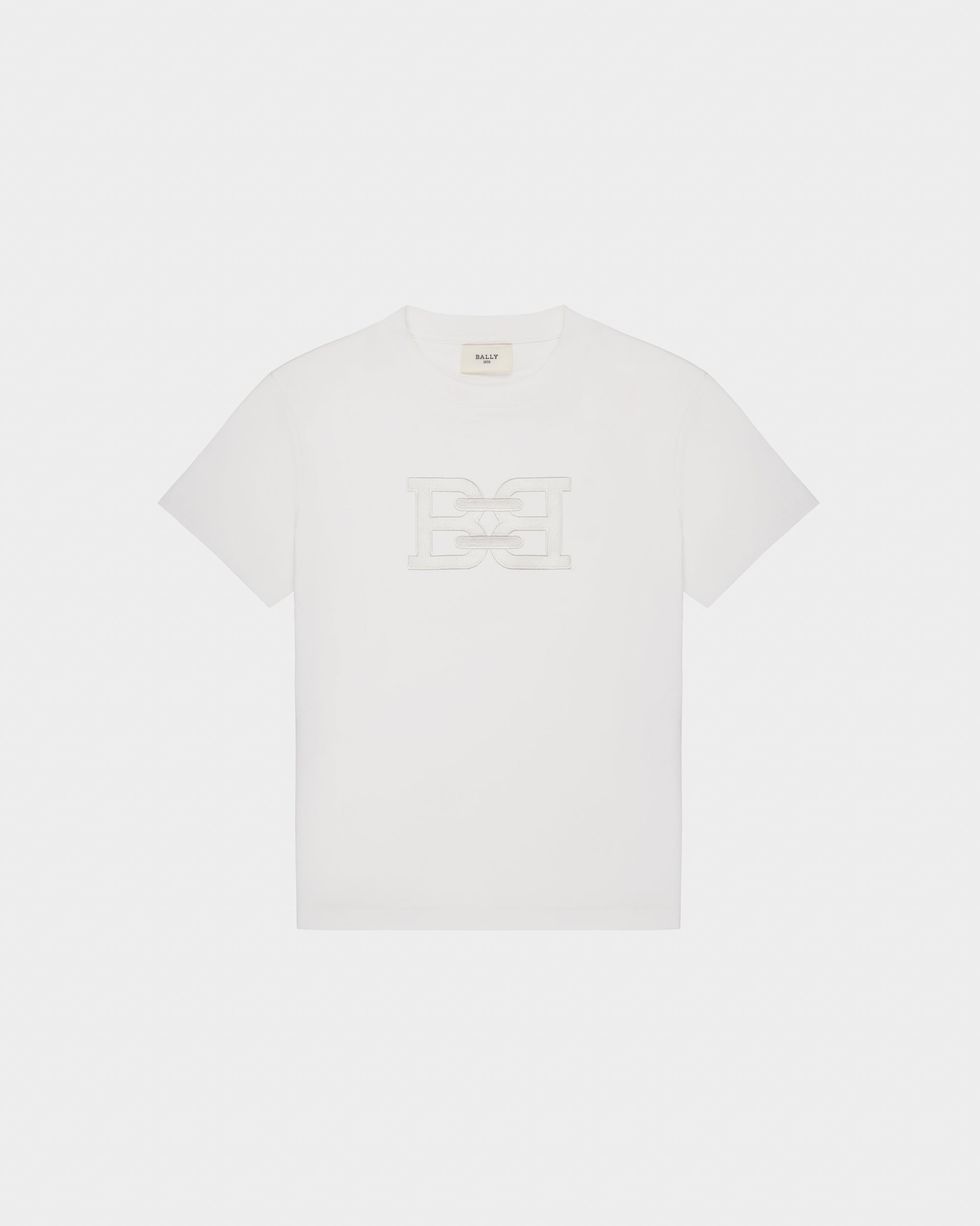 Organic Cotton T-Shirt In White - Women's - Bally - 01