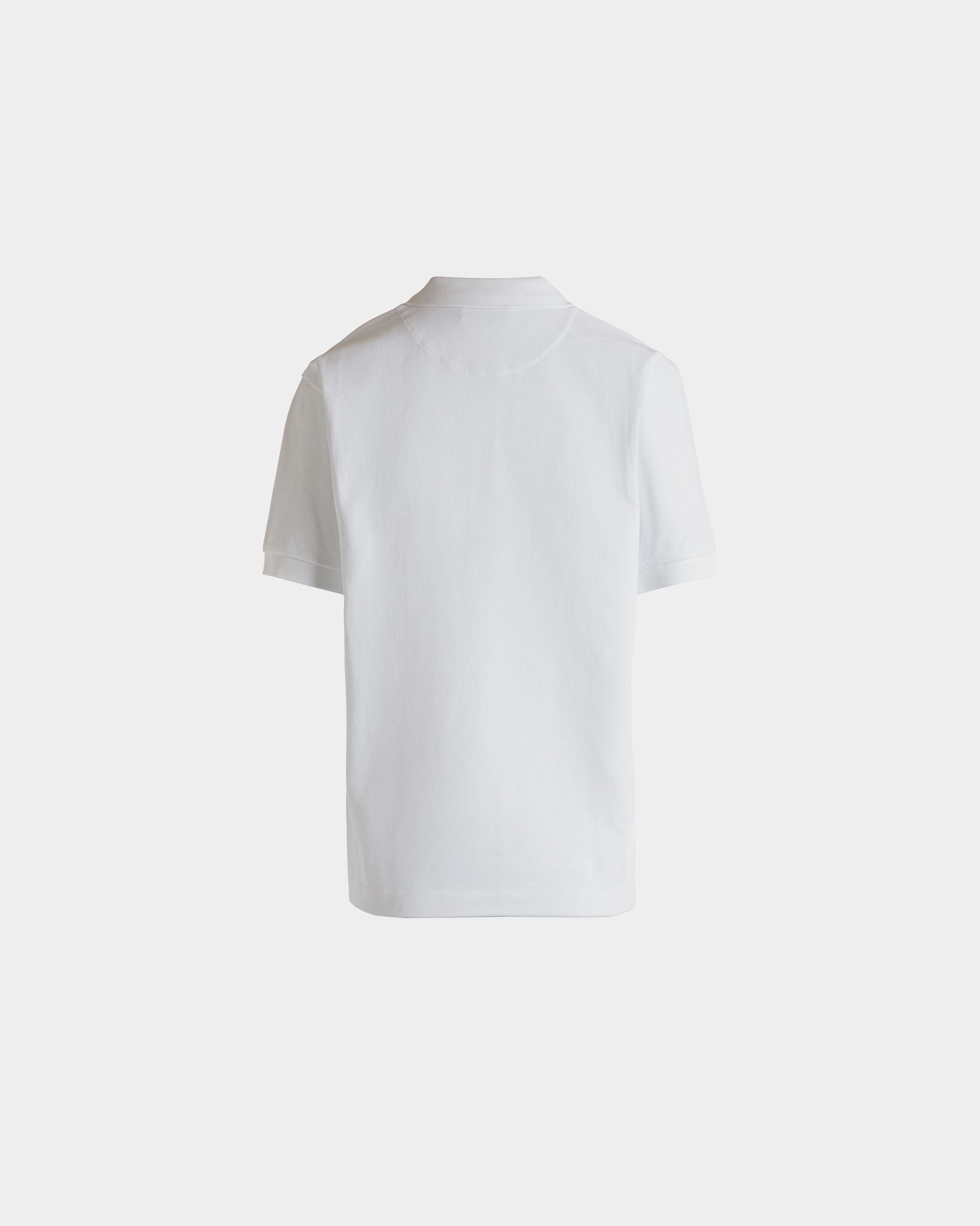 Short Sleeve Polo in White Cotton - Women's - Bally - 07