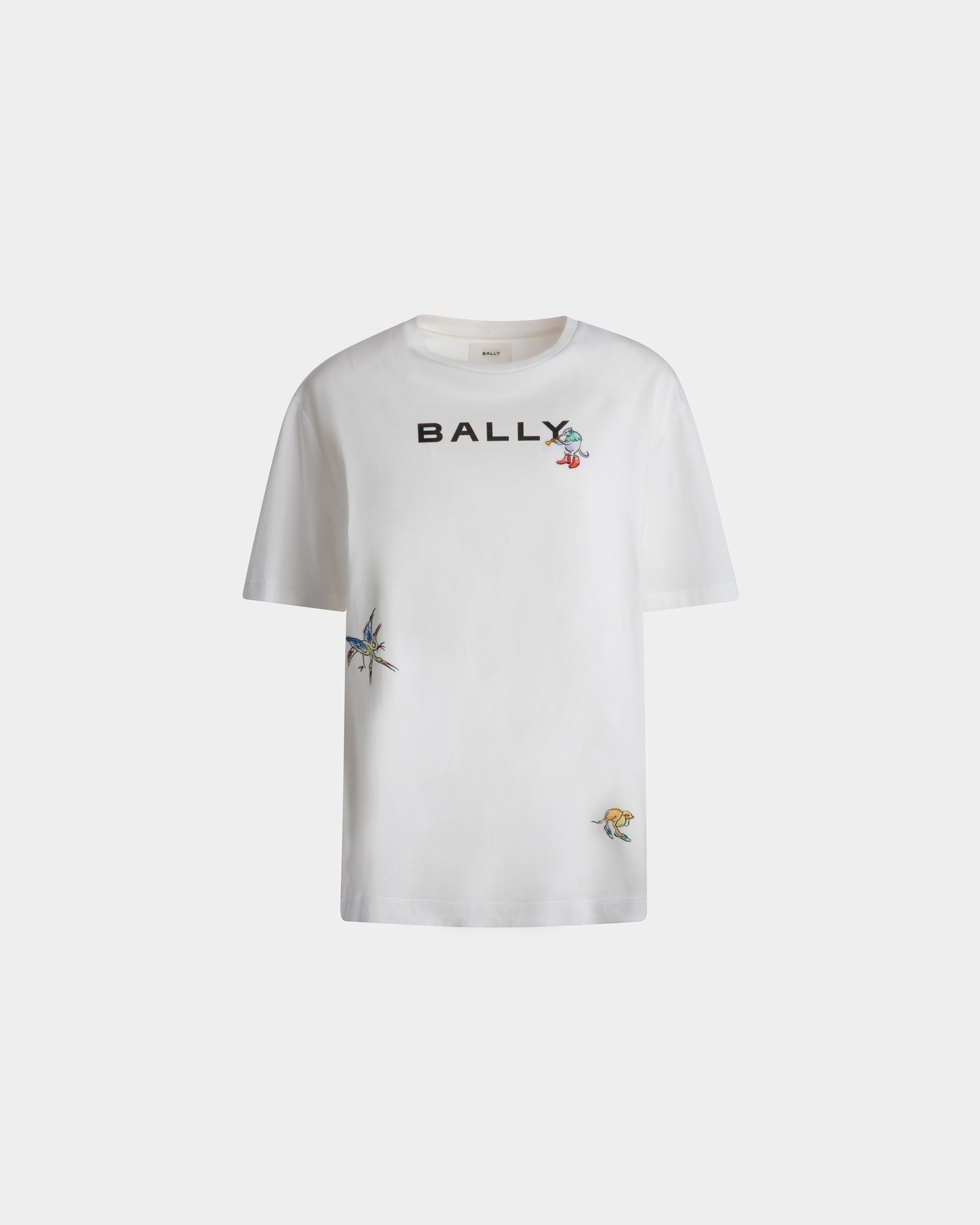 T-Shirt in White Cotton - Women's - Bally - 01