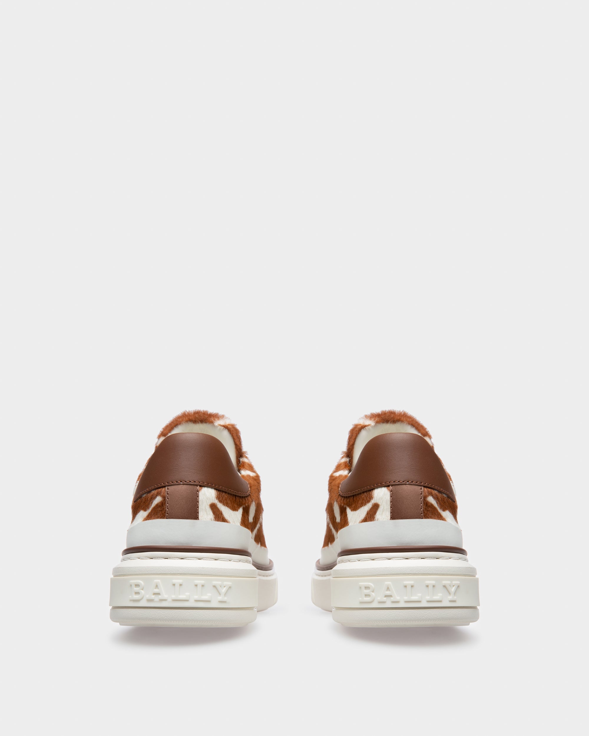 Maily Leather Sneakers In White & Brown - Women's - Bally - 04