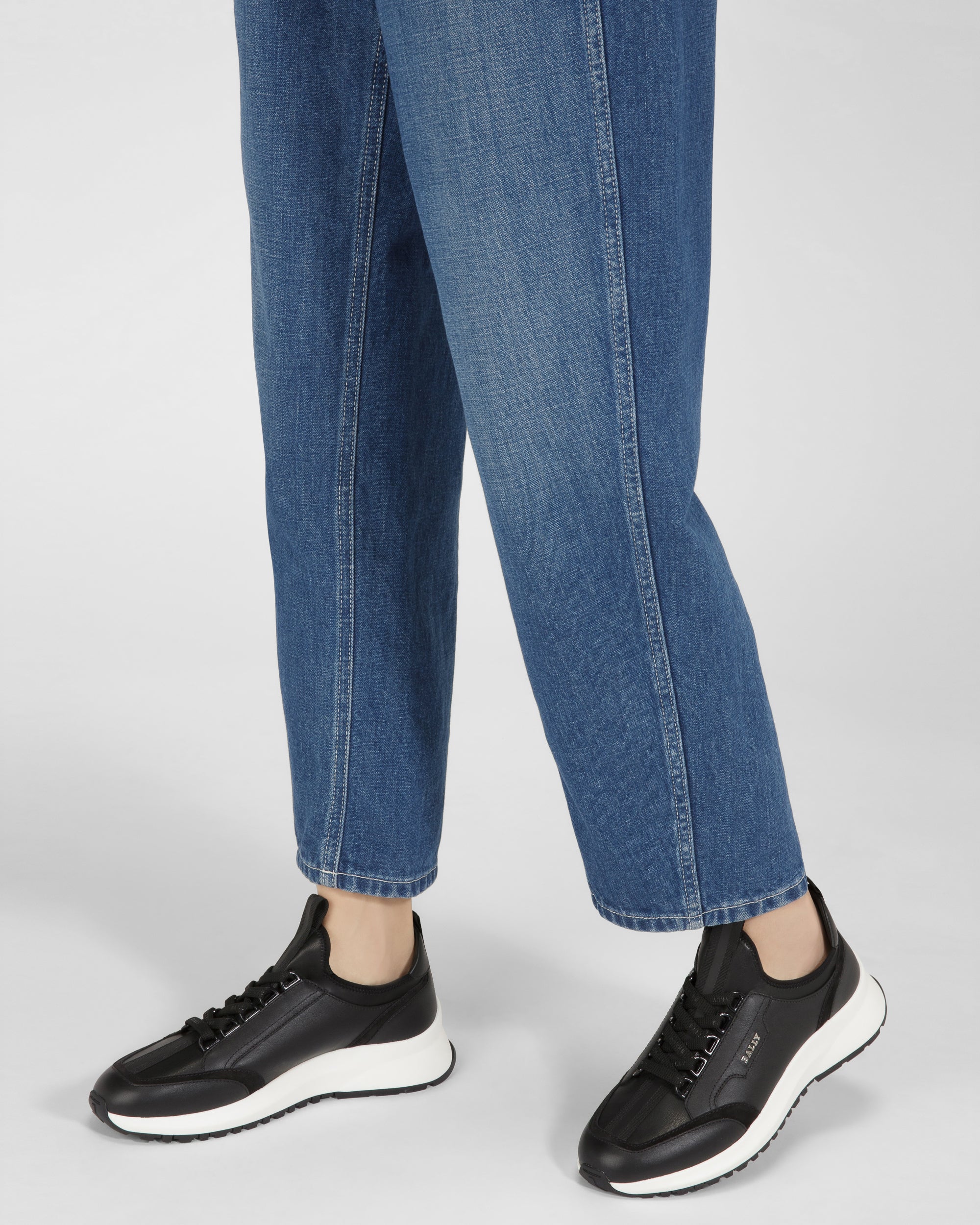 Deven Leather Sneakers In Black - Women's - Bally - 07