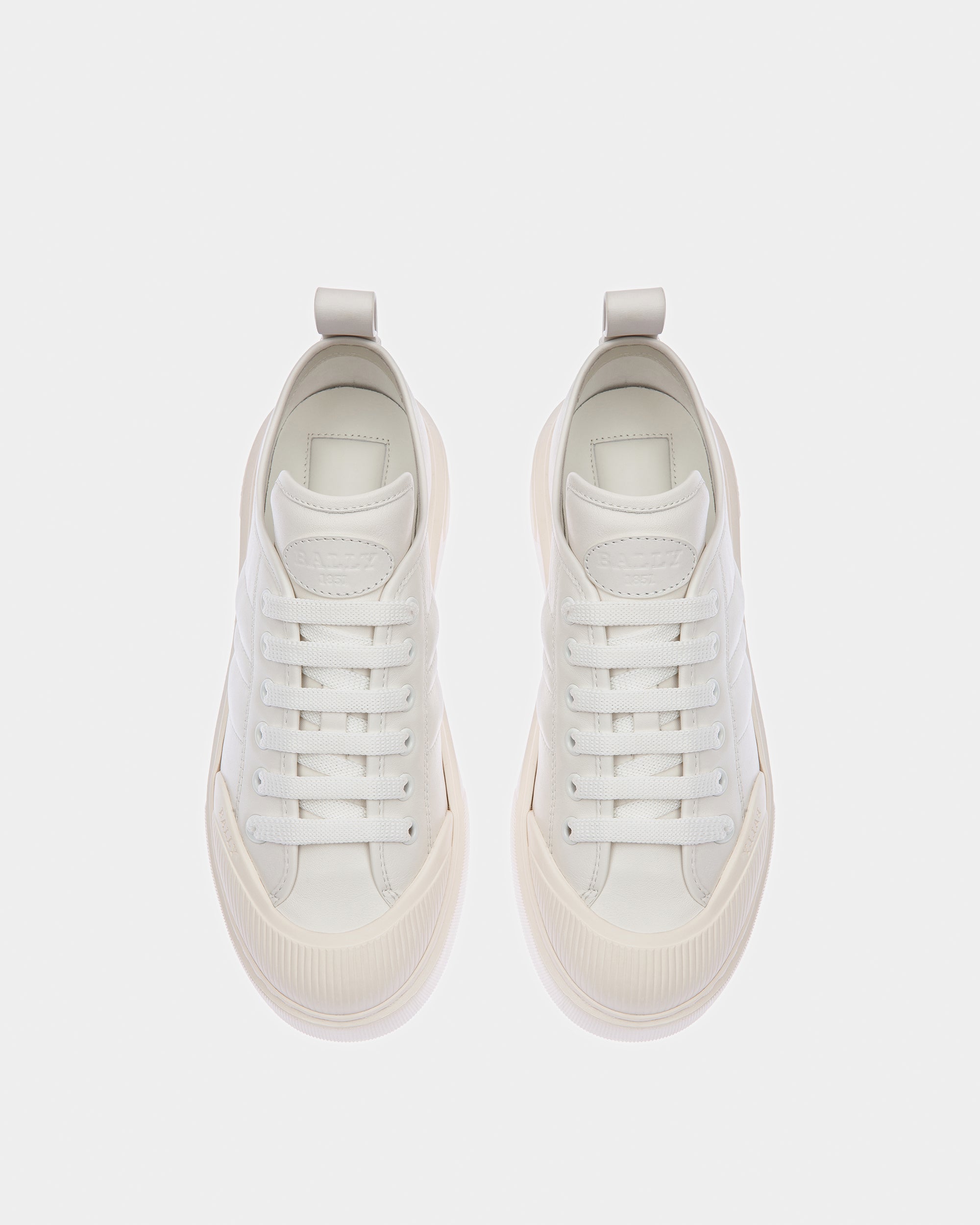 Medyn Leather Sneakers In White - Women's - Bally - 02