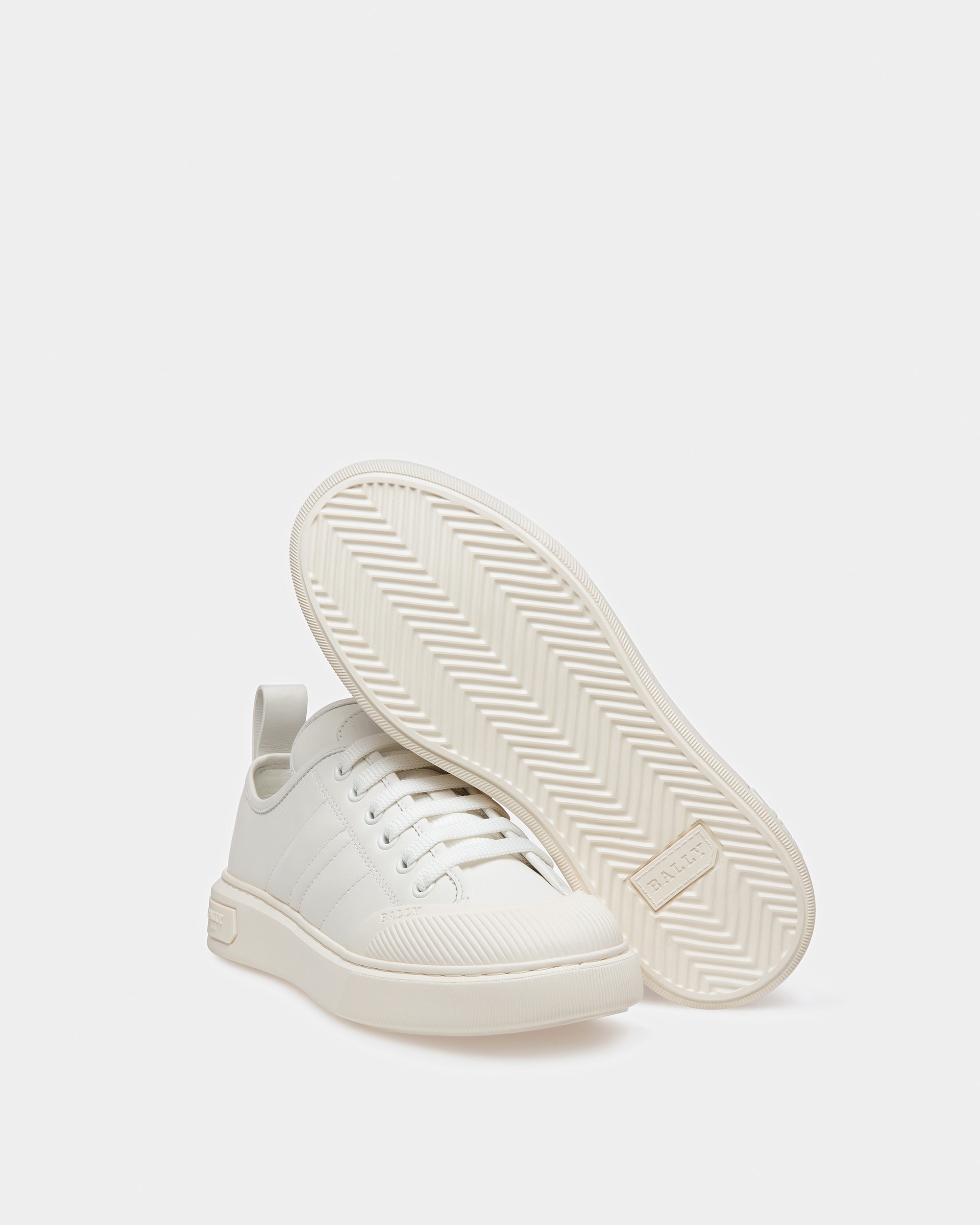 Medyn Leather Sneakers In White - Women's - Bally - 05