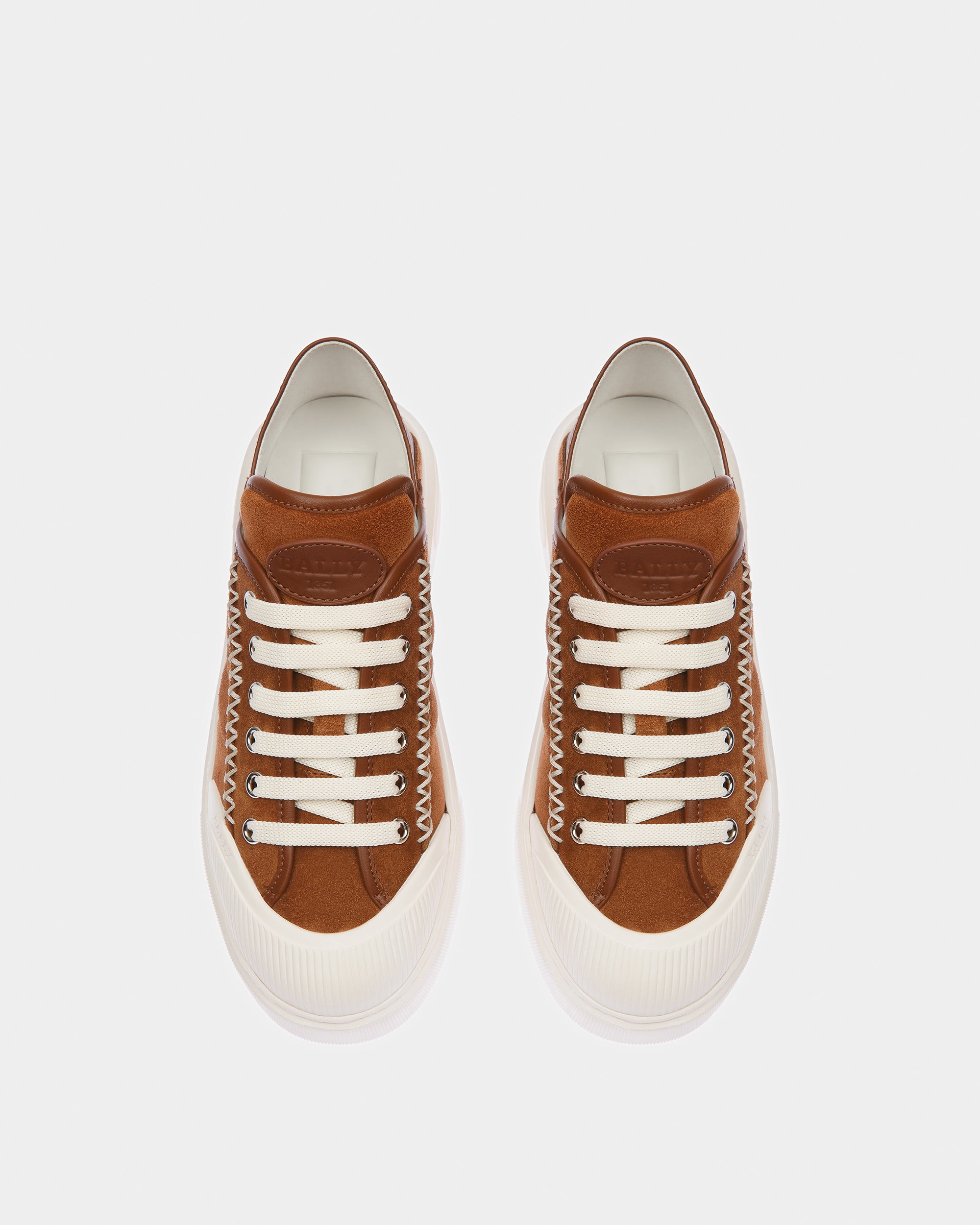 Marily Suede Sneakers In Brown - Women's - Bally - 02