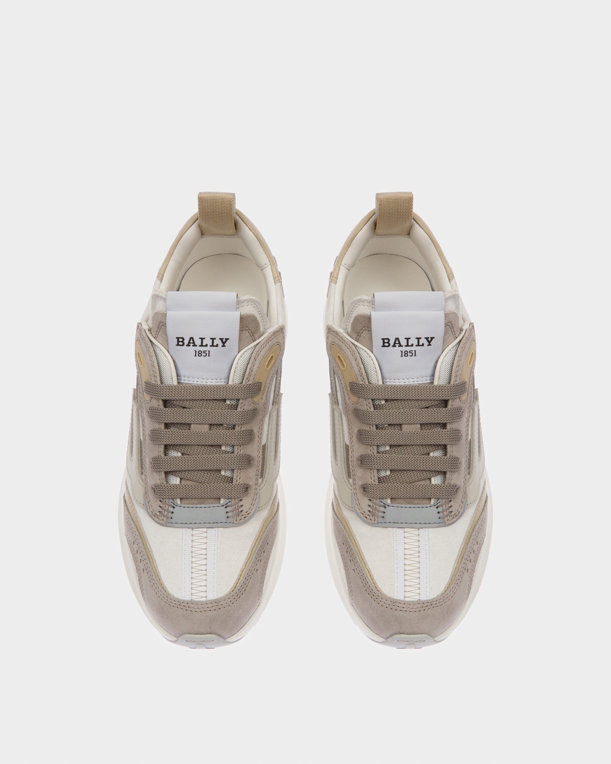 Darky Leather Sneakers In Grey - Women's - Bally - 02