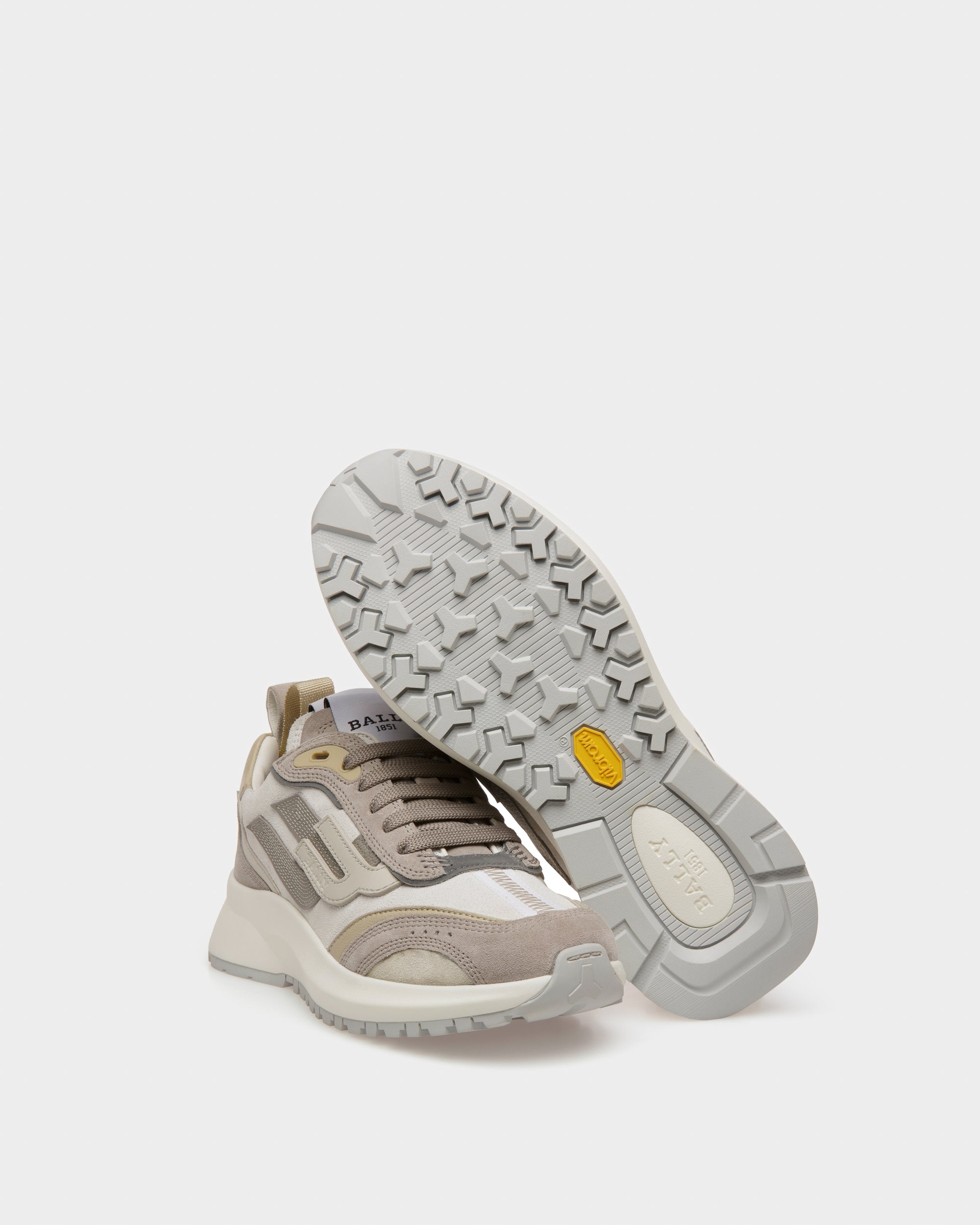 Darky Leather Sneakers In Grey - Women's - Bally - 05