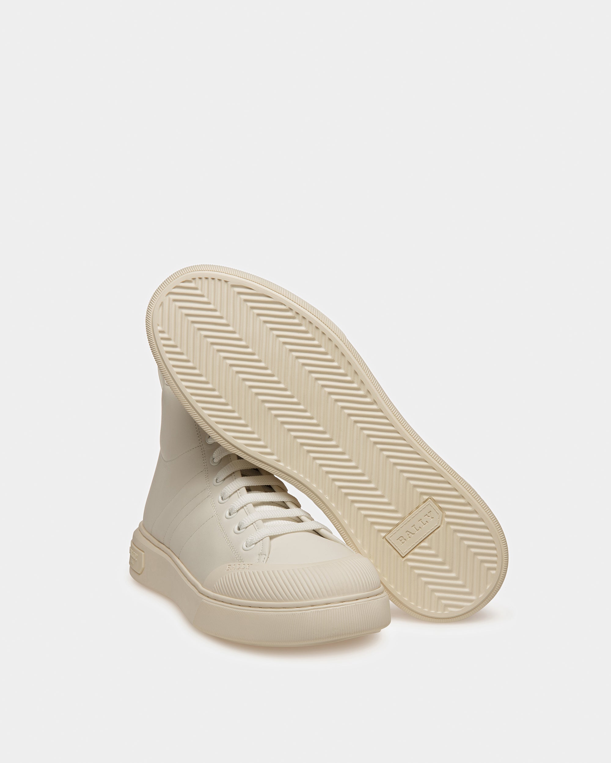 Maren Leather Sneakers In White - Women's - Bally - 04
