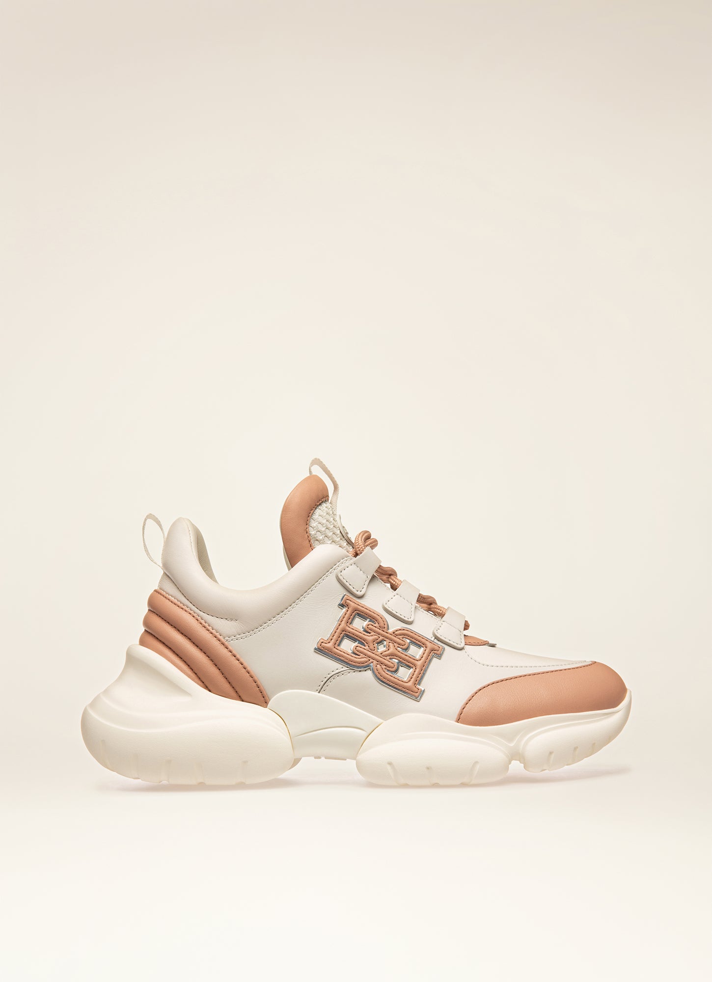 Claires Leather Sneakers In Pink & White - Women's - Bally - 01