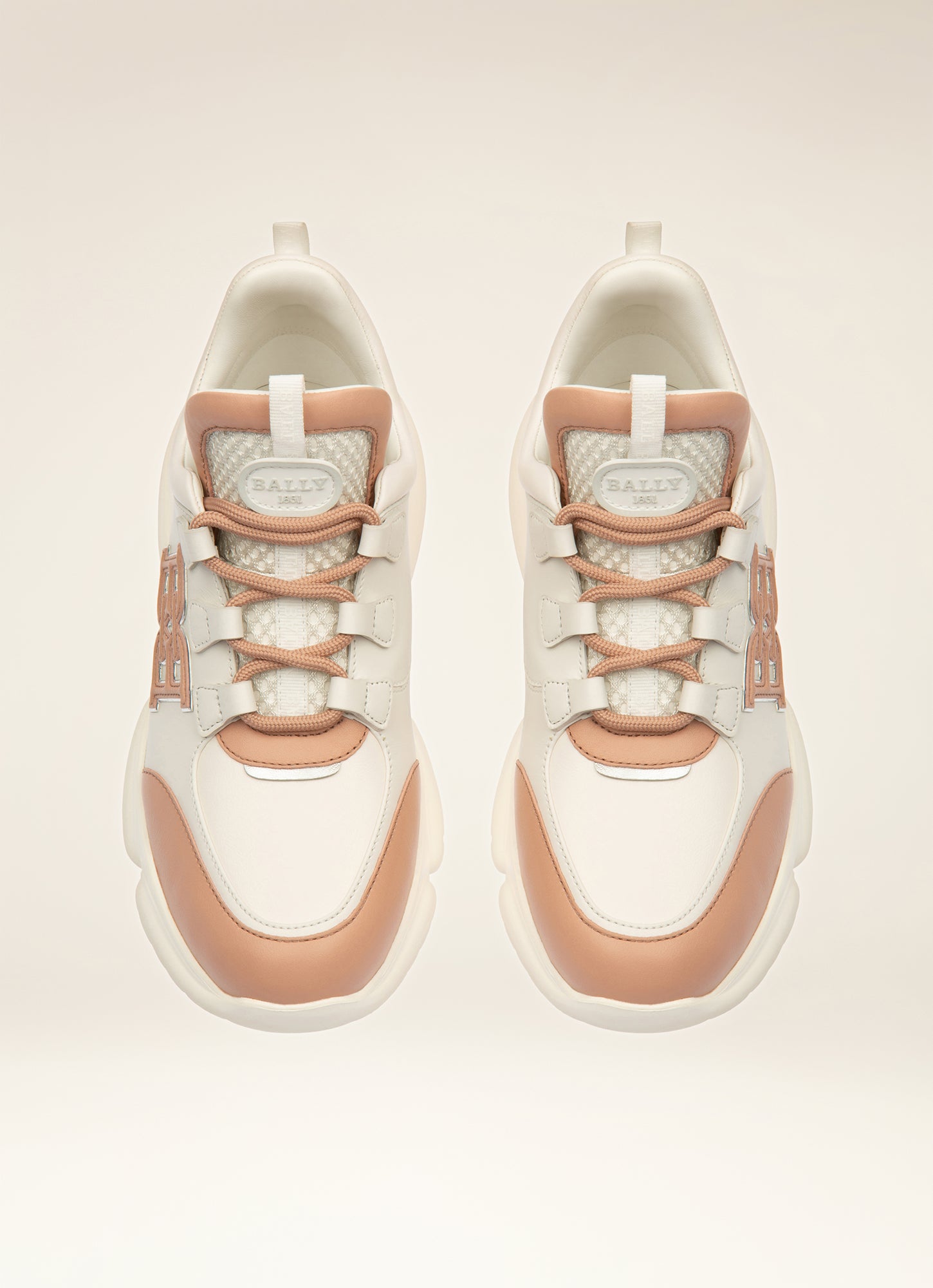 Claires Leather Sneakers In Pink & White - Women's - Bally - 04