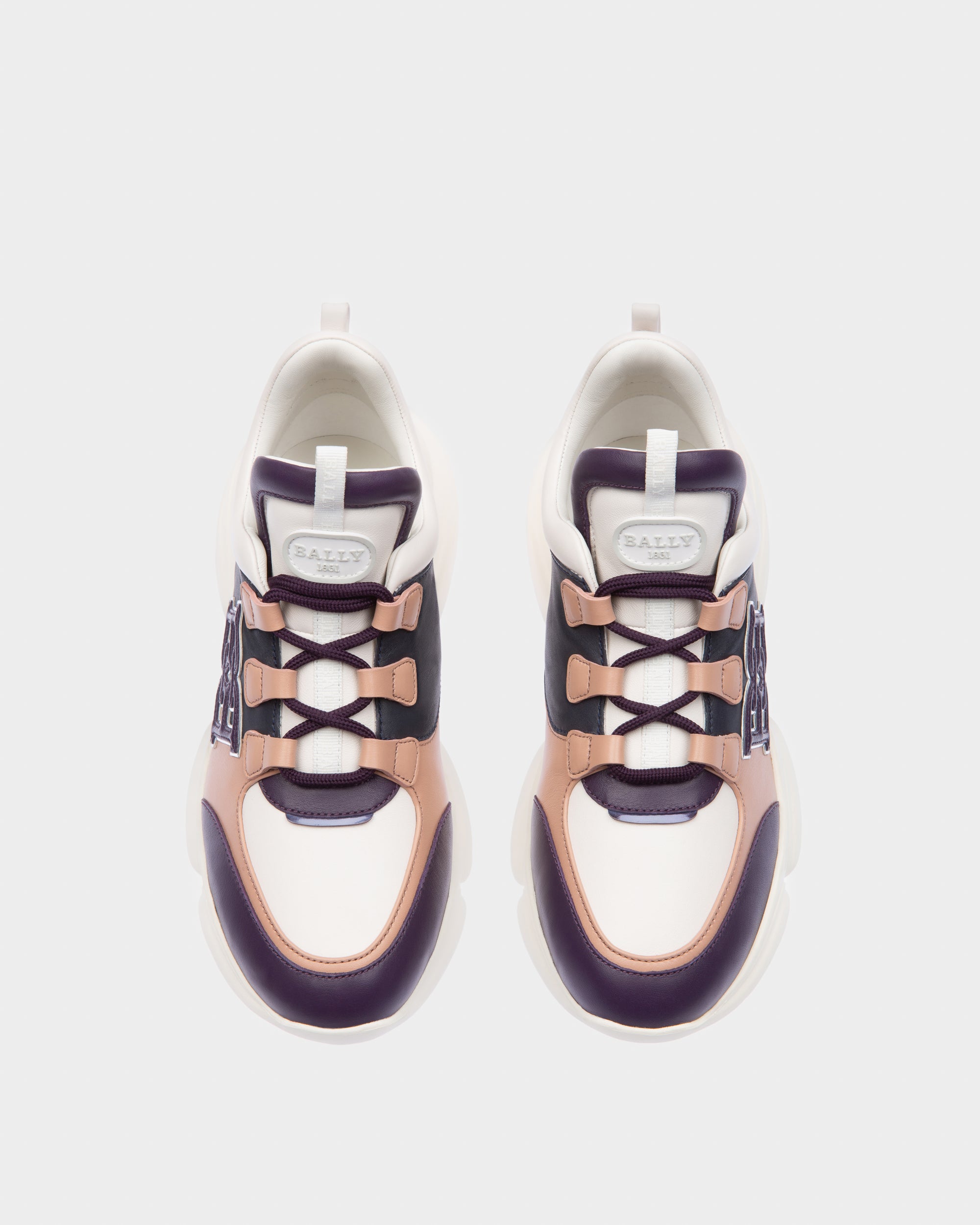 Claires Leather Sneakers In Purple - Women's - Bally - 02