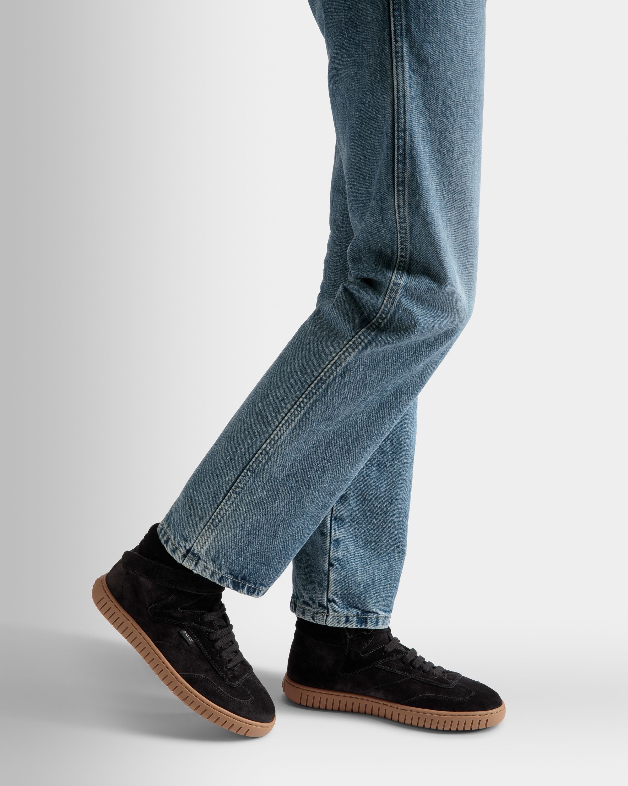 Player Sneakers In Black And Amber Leather - Women's - Bally - 02