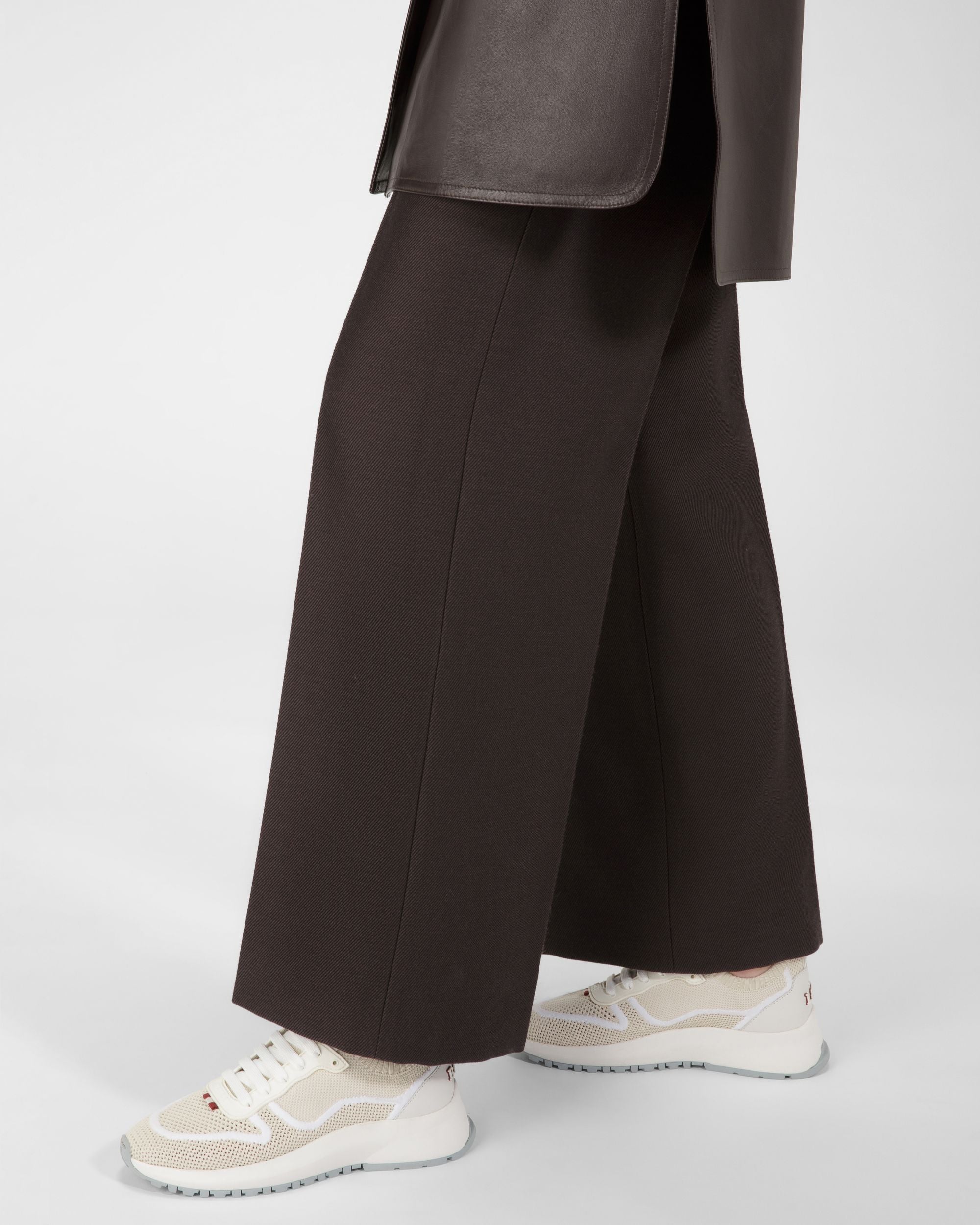 Davyn Mesh And Leather Sneakers In Dusty White - Women's - Bally - 07