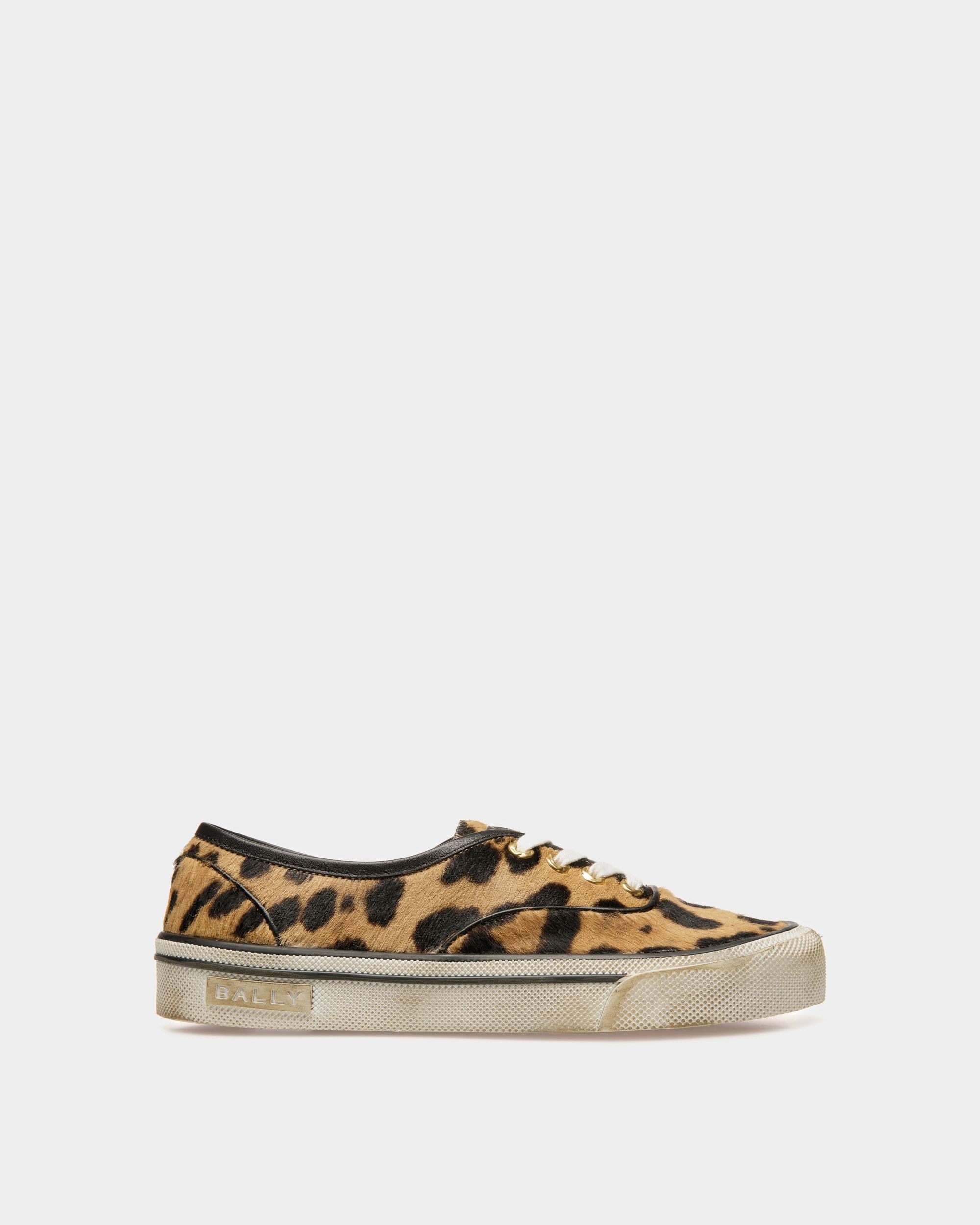 Lyder Sneakers In Brown Haircalf Leather - Women's - Bally - 01