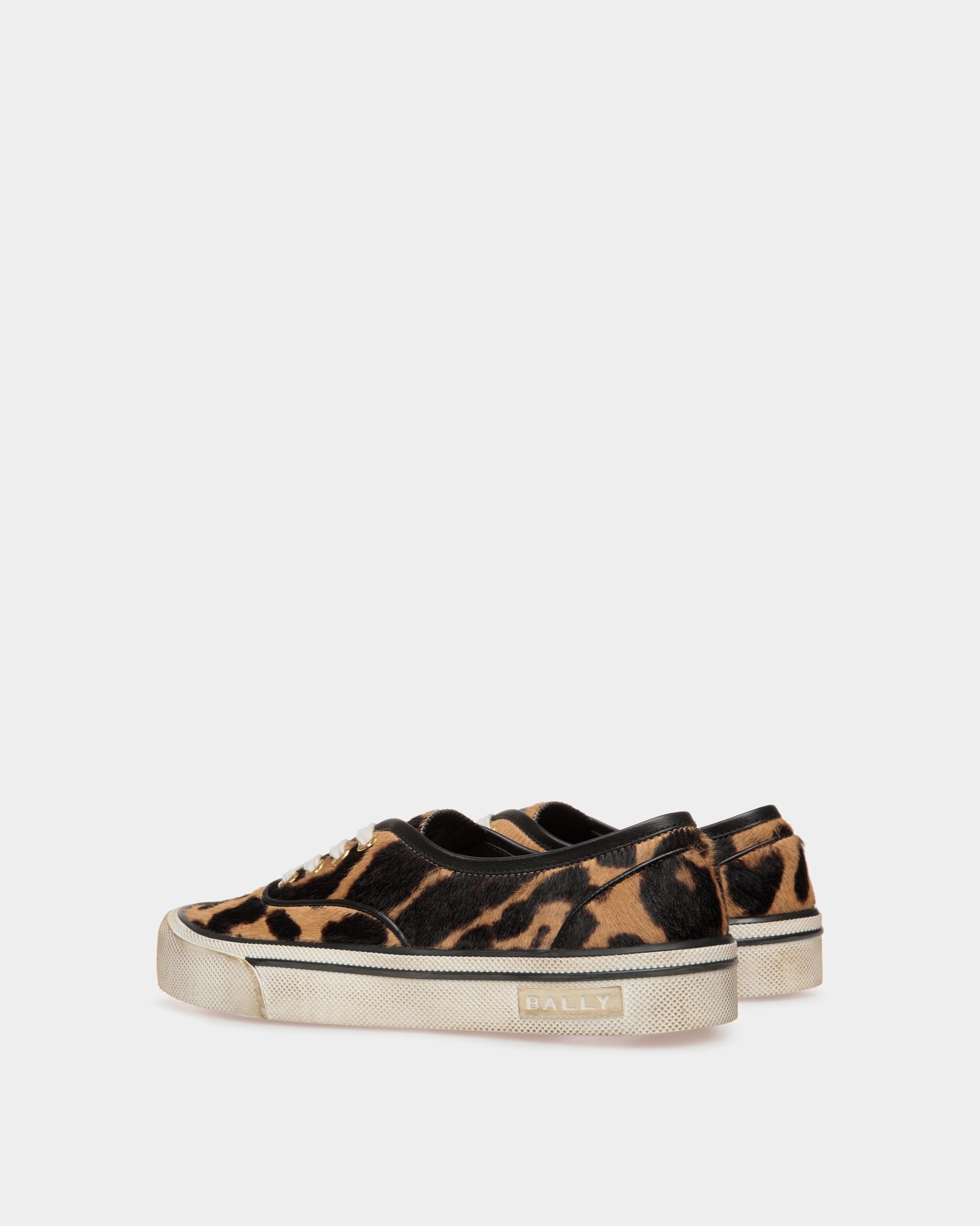 Lyder Sneakers In Brown Haircalf Leather - Women's - Bally - 04